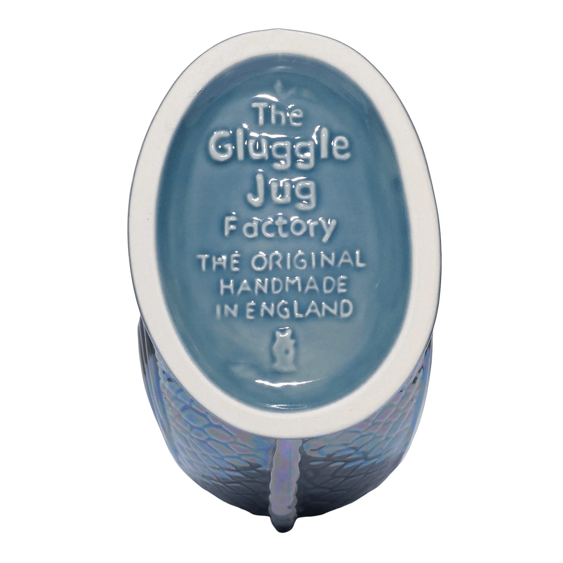 Jug dark grey XL 1.20 l, keramikfigur, glasvase, blau, handgemacht, The Gluggle Jug Factory