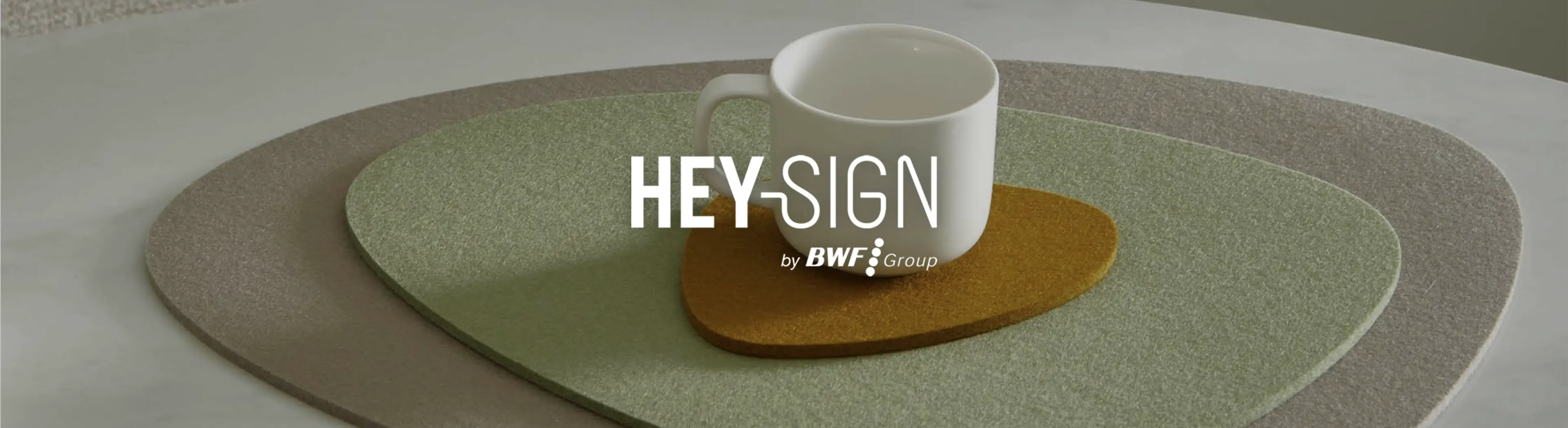 Hey-Sign Tischsets und Glasuntersetzer aus Filz bei LIVOSY