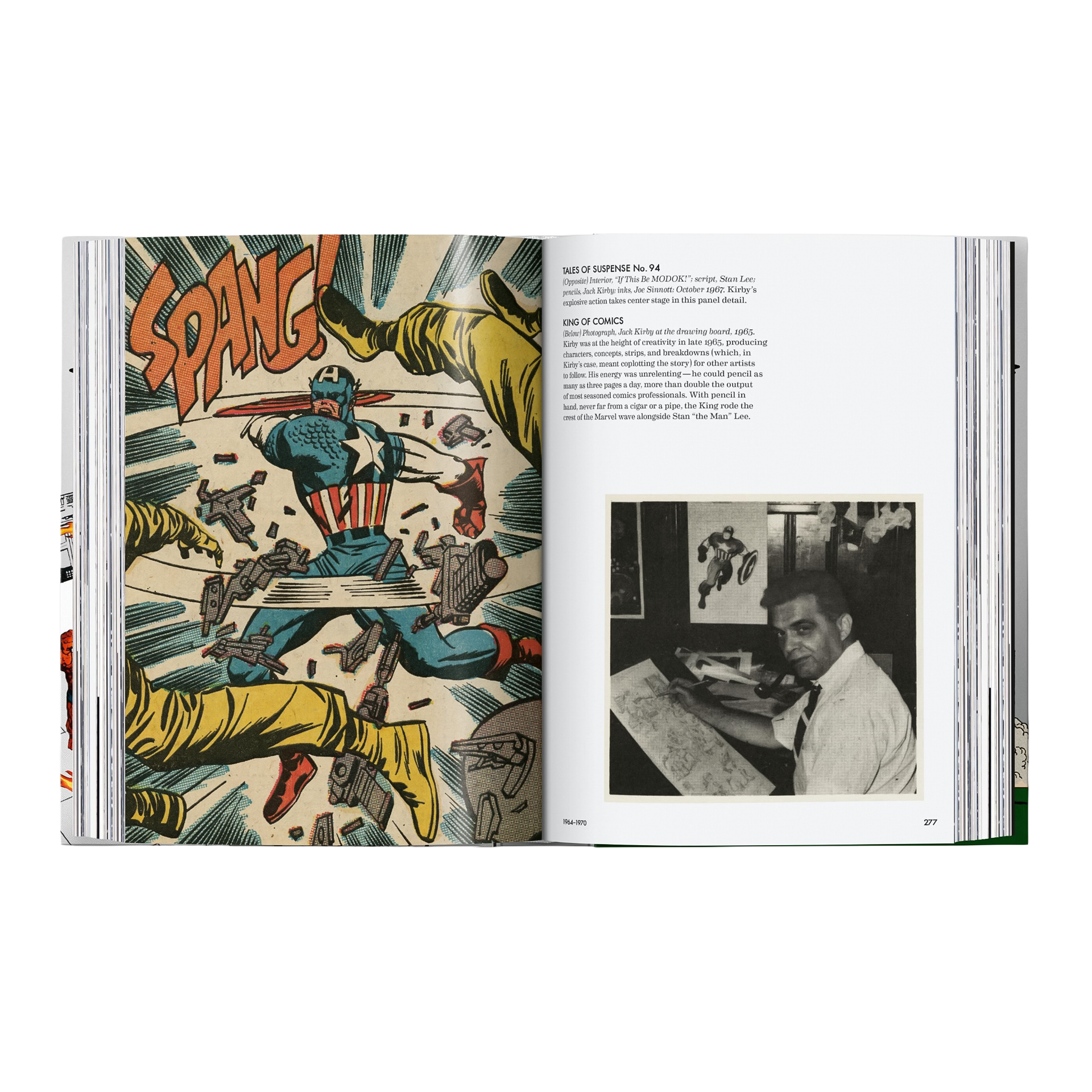 Coffee TableThe Marvel Age of Comics 1961–1978, Comics, Kapitelbild, Captain America, Kunstband, Schwarz-Weiß-Foto