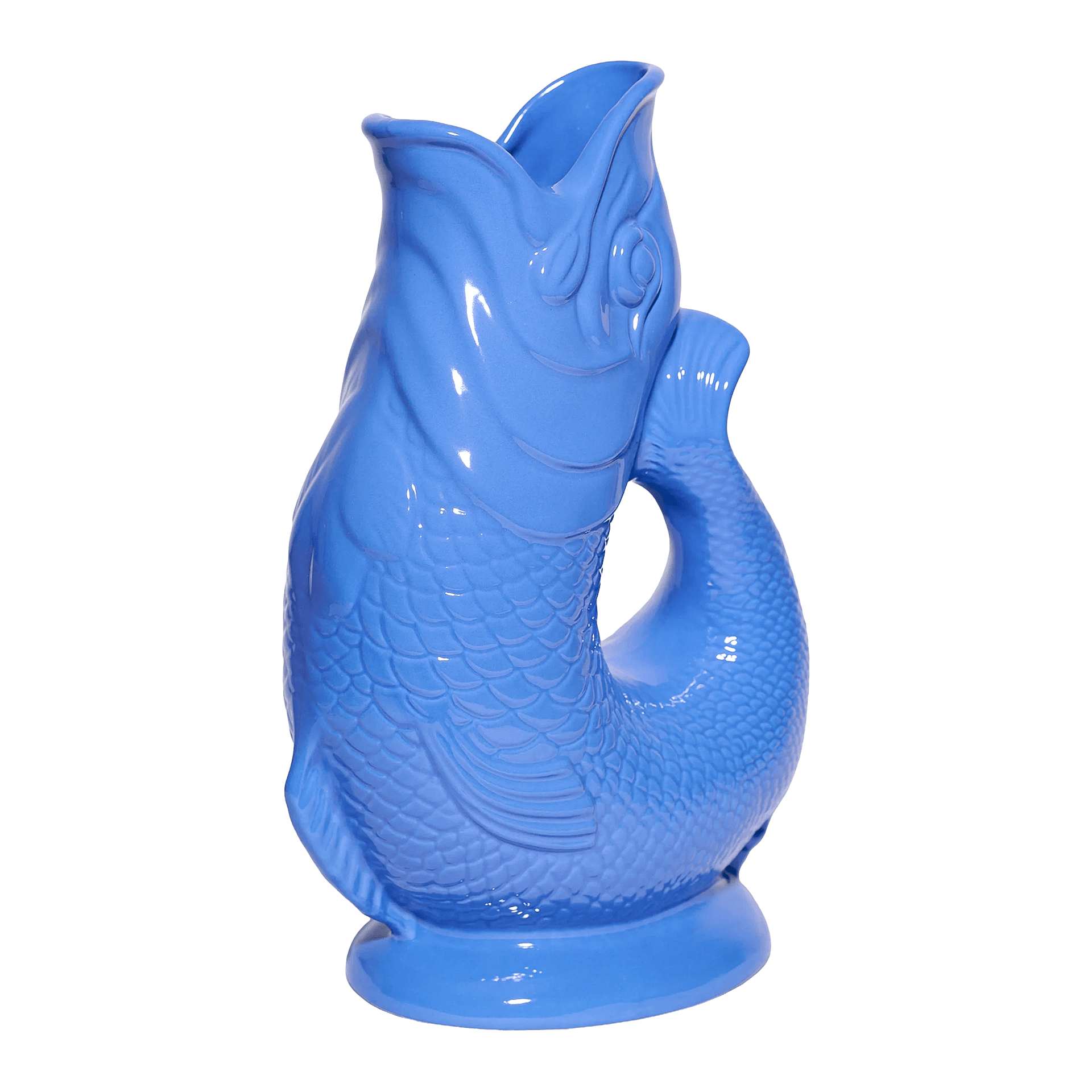 Jug seablue XL 1.20 l, Fischfigur, Kaffeekanne, Krokodilform, Blau, Keramik