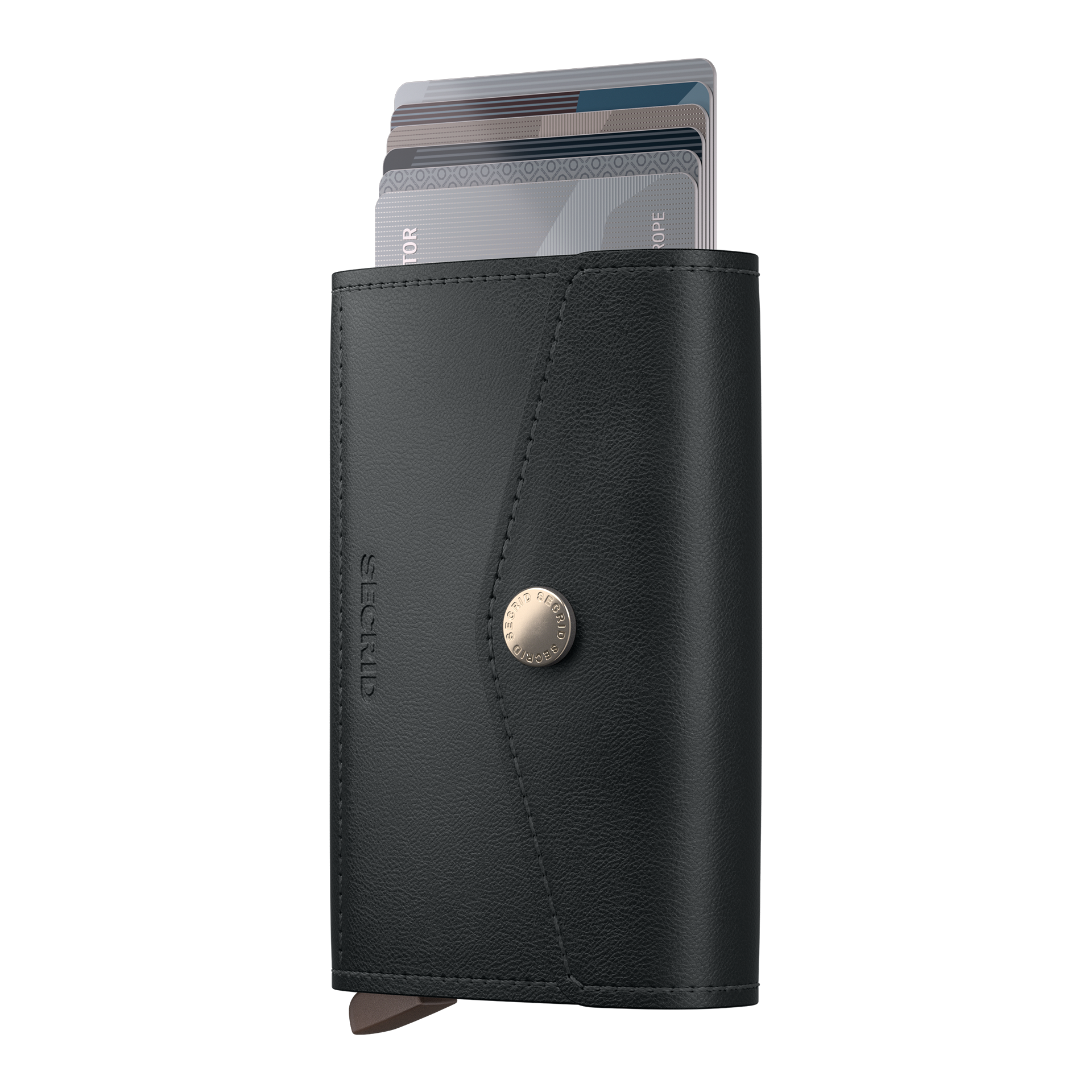 Envelope Wallet Black, wallet, card holder, flip wallet, schwarz, leder