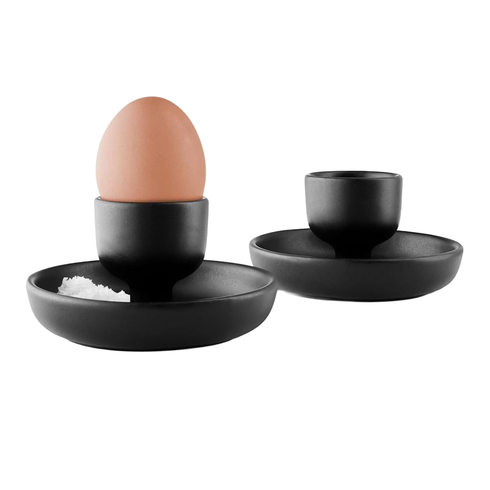 Egg Cup Set of 2, Eierhalter, Eierbecher, Eierspender, Schwarze Schale, Küchenzubehör