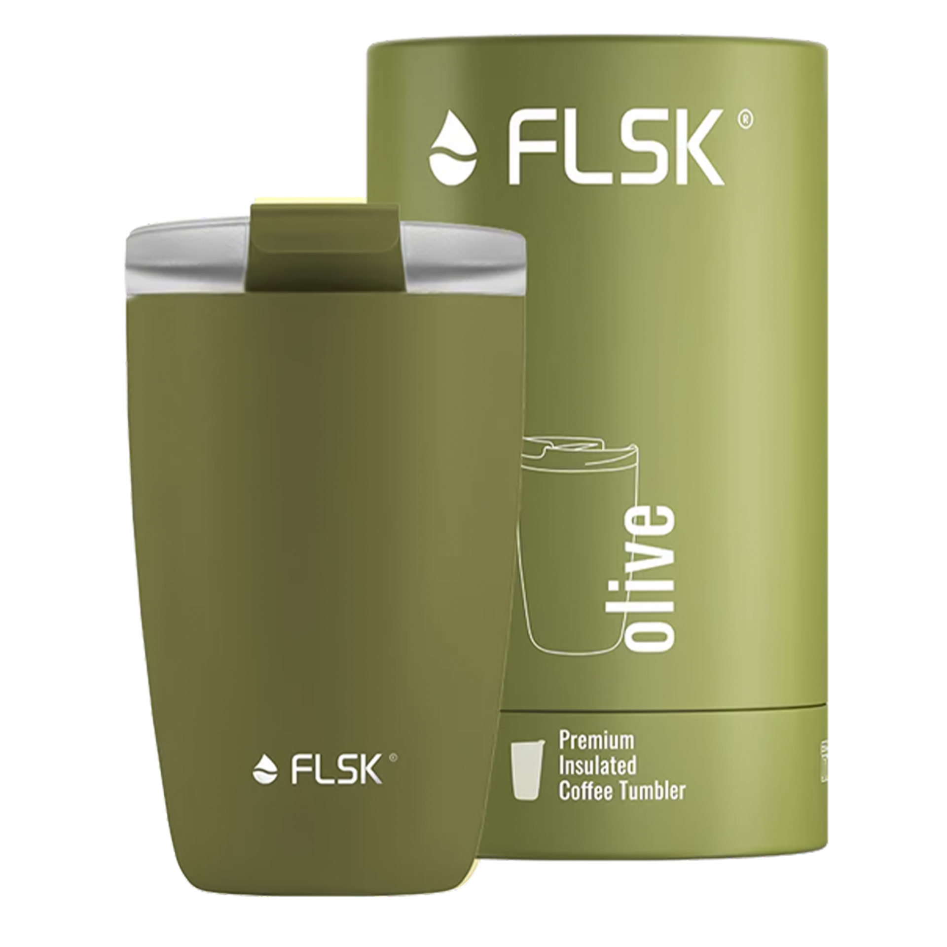 FLSK Coffee To Go Becher Olive 0,35 l
