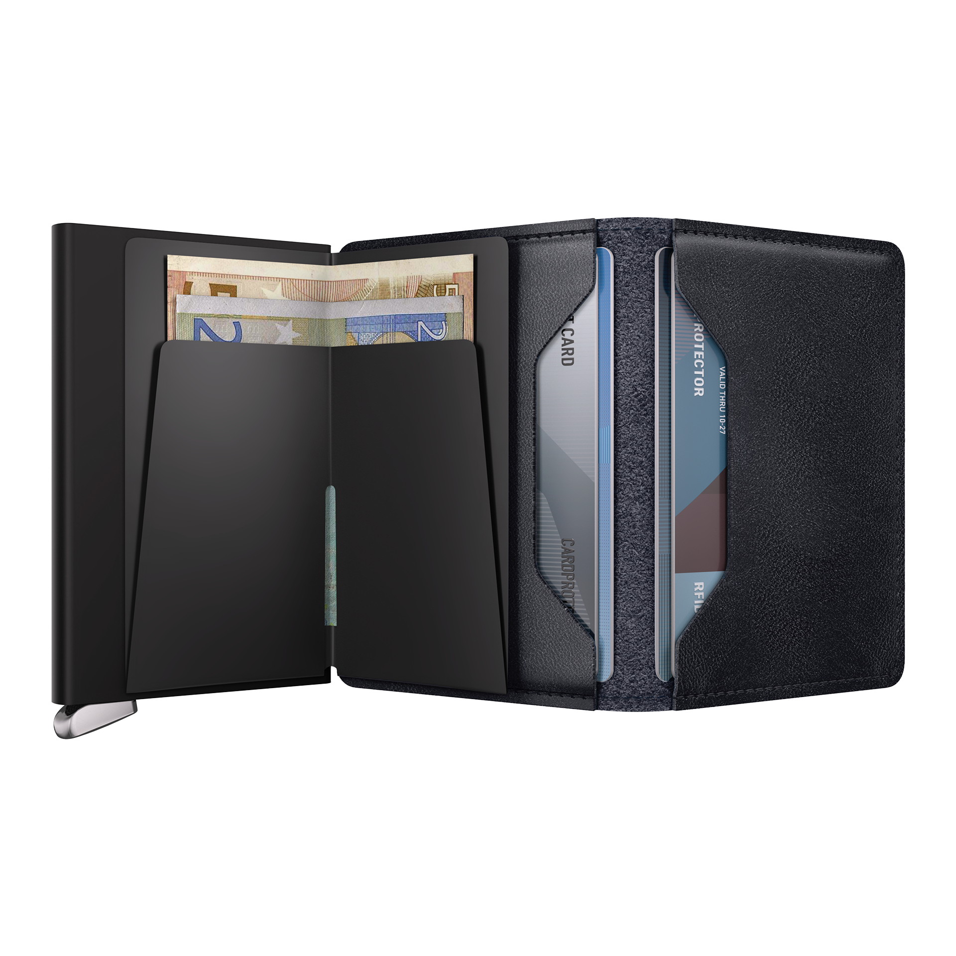 Premium Slimwallet+ Ink, portemonnaie, kartenetui, doppelkartenhalter, leder, geldbörse