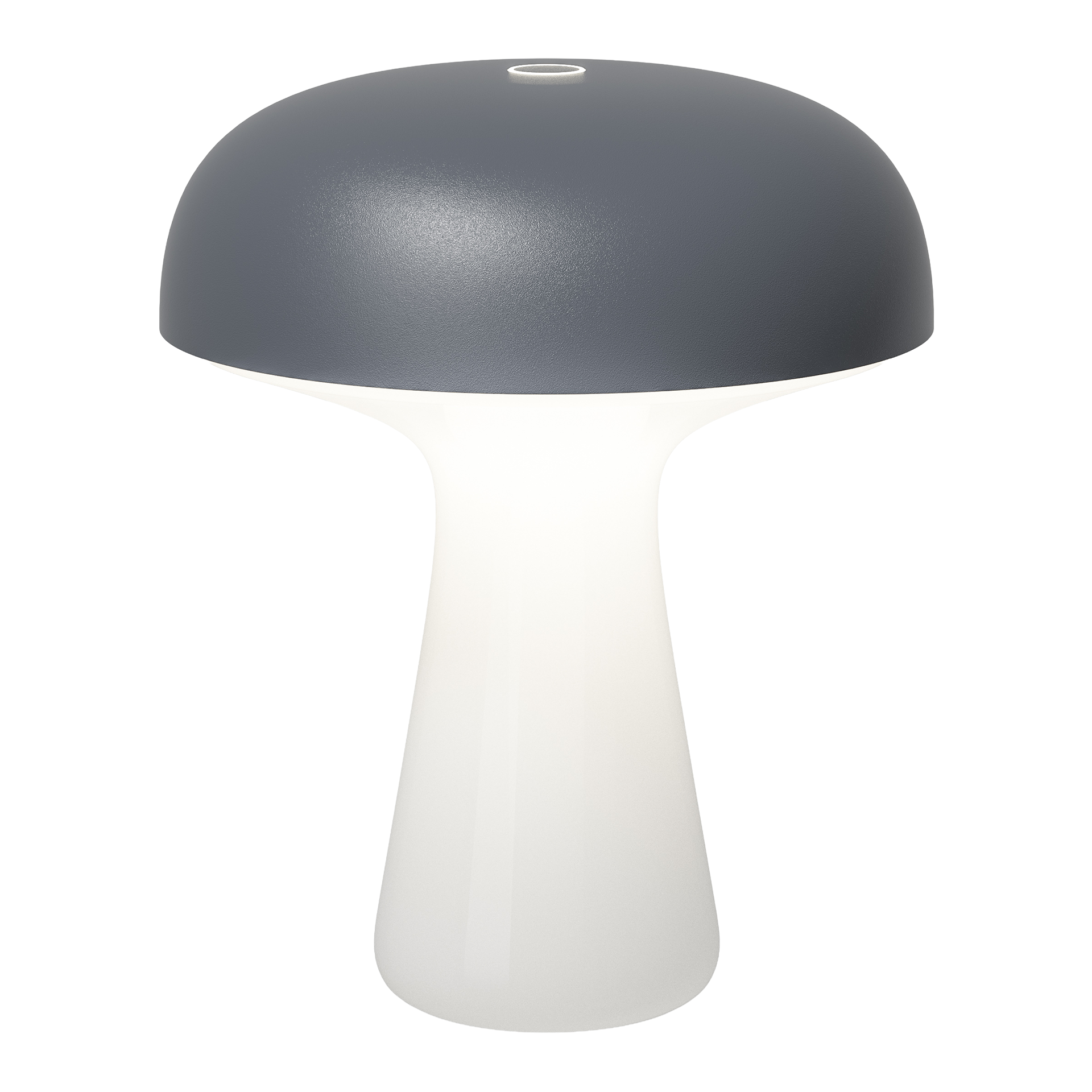 Rechargeable LED table lamp dimmable anthracite, Pilz, Lampe, T Tischlampe, Grau, Weiß
