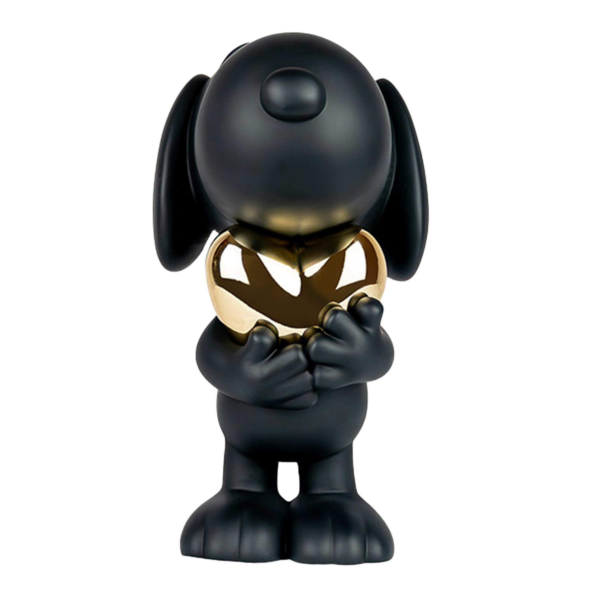 Snoopy Heart black and gold 27 cm, Hund, Figur, Schwarz, Gold, Spielzeug
