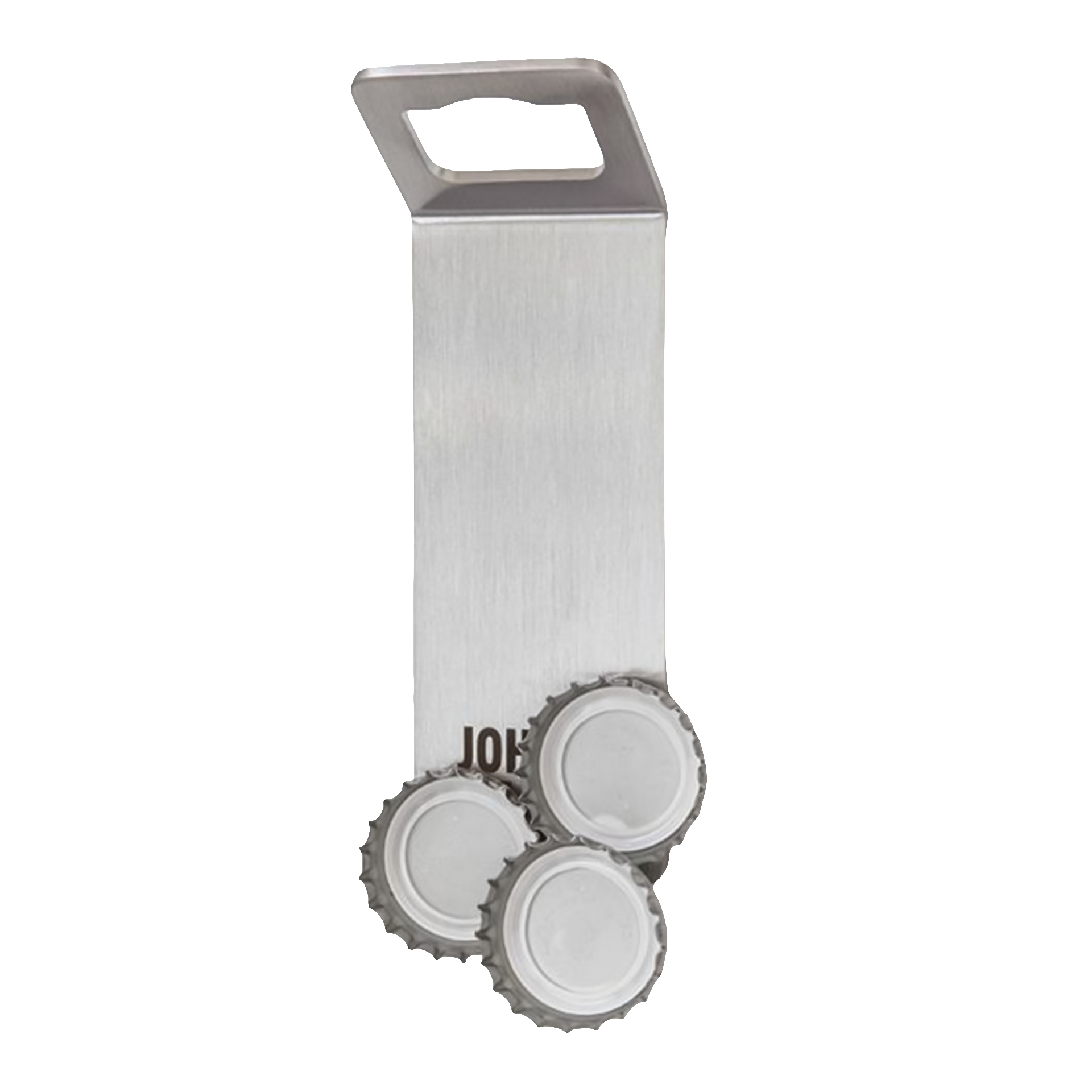 Magnet Bottle Opener Silver, Flaschenöffner, Kapselheber, Metall, Kunststoffgriff?, Bierdeckel-Schützer