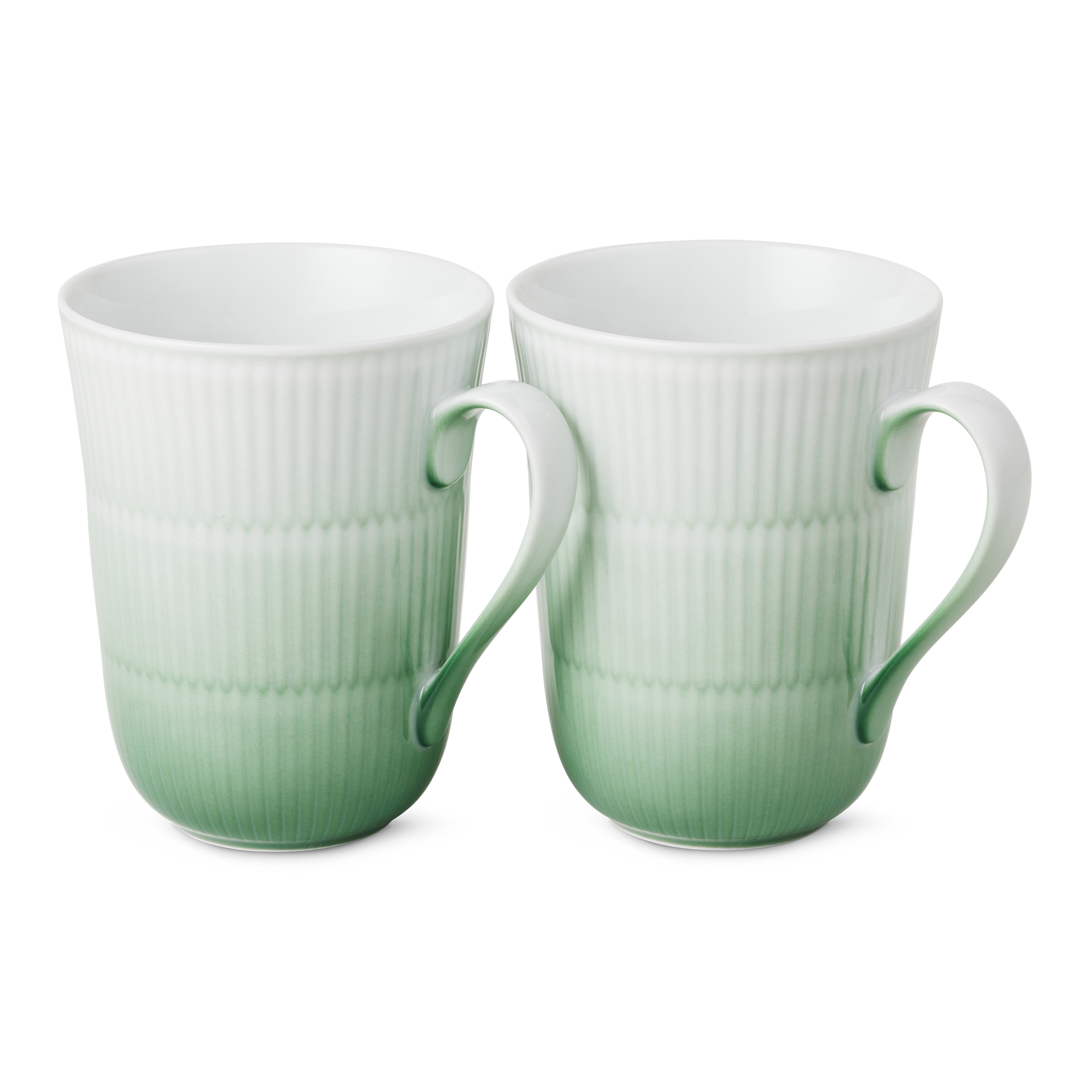 Royal Copenhagen Henkelbecherset Iris grün