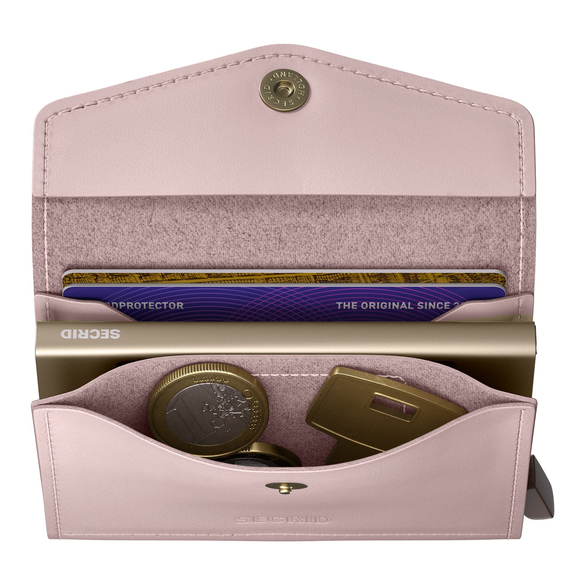 Envelope Wallet Ballet, wallet, Kartenetui, Münzfach, pink, Metallverschluss