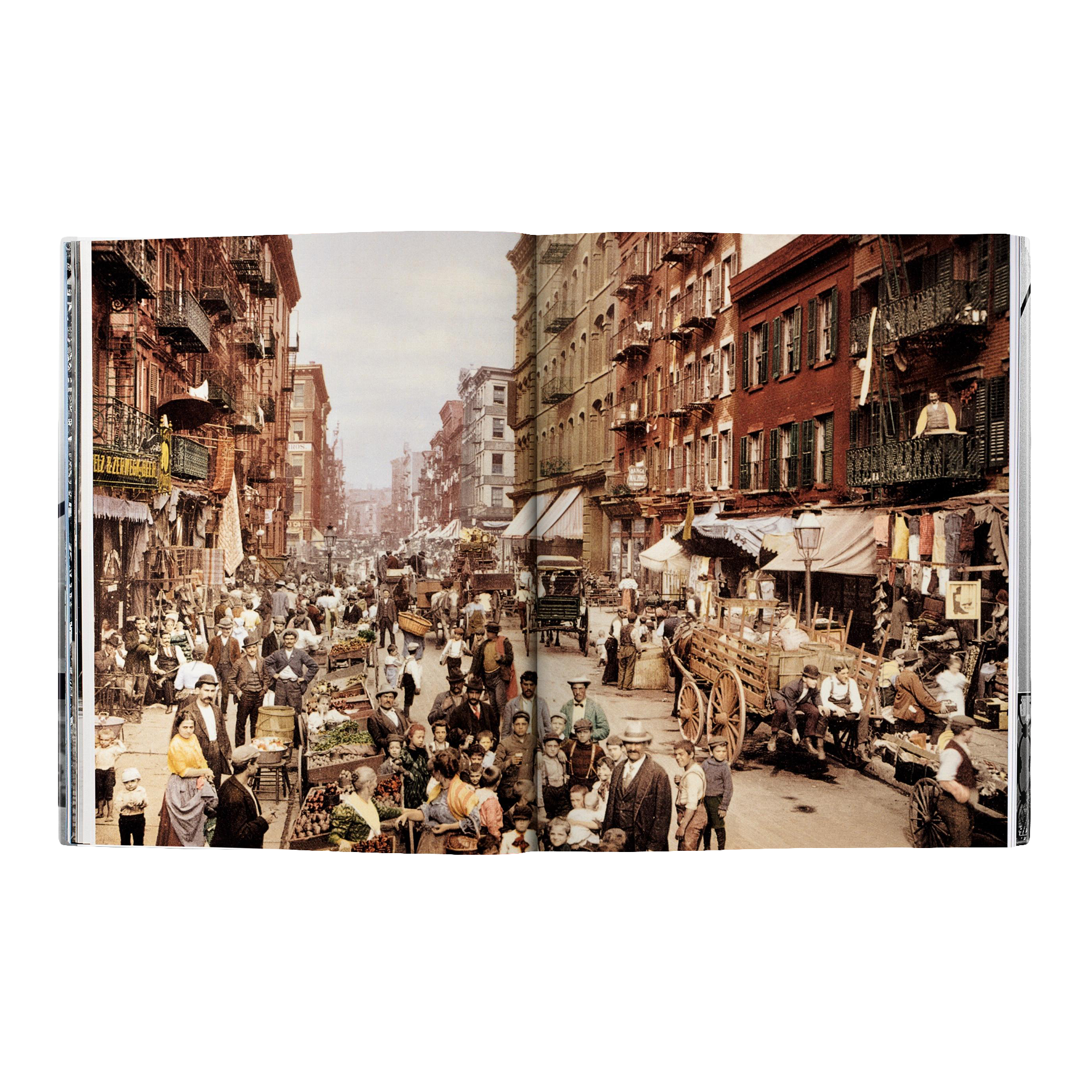 Coffee Table Book New York, Stadtmarkt, Viktorianisch, Alltag, Verkäufer, Markt Szene