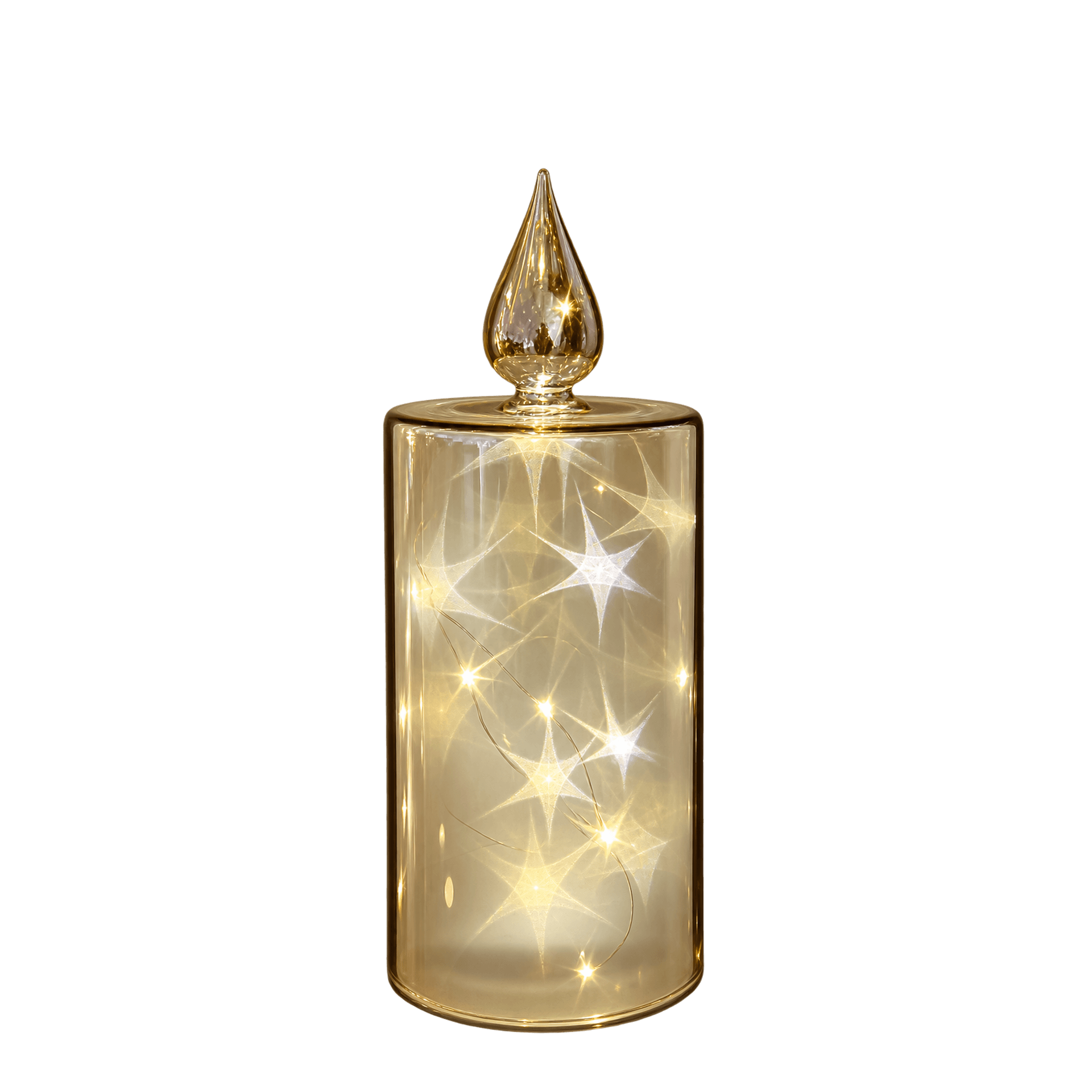 Wirtz LED Glaskerze Amber 24 cm