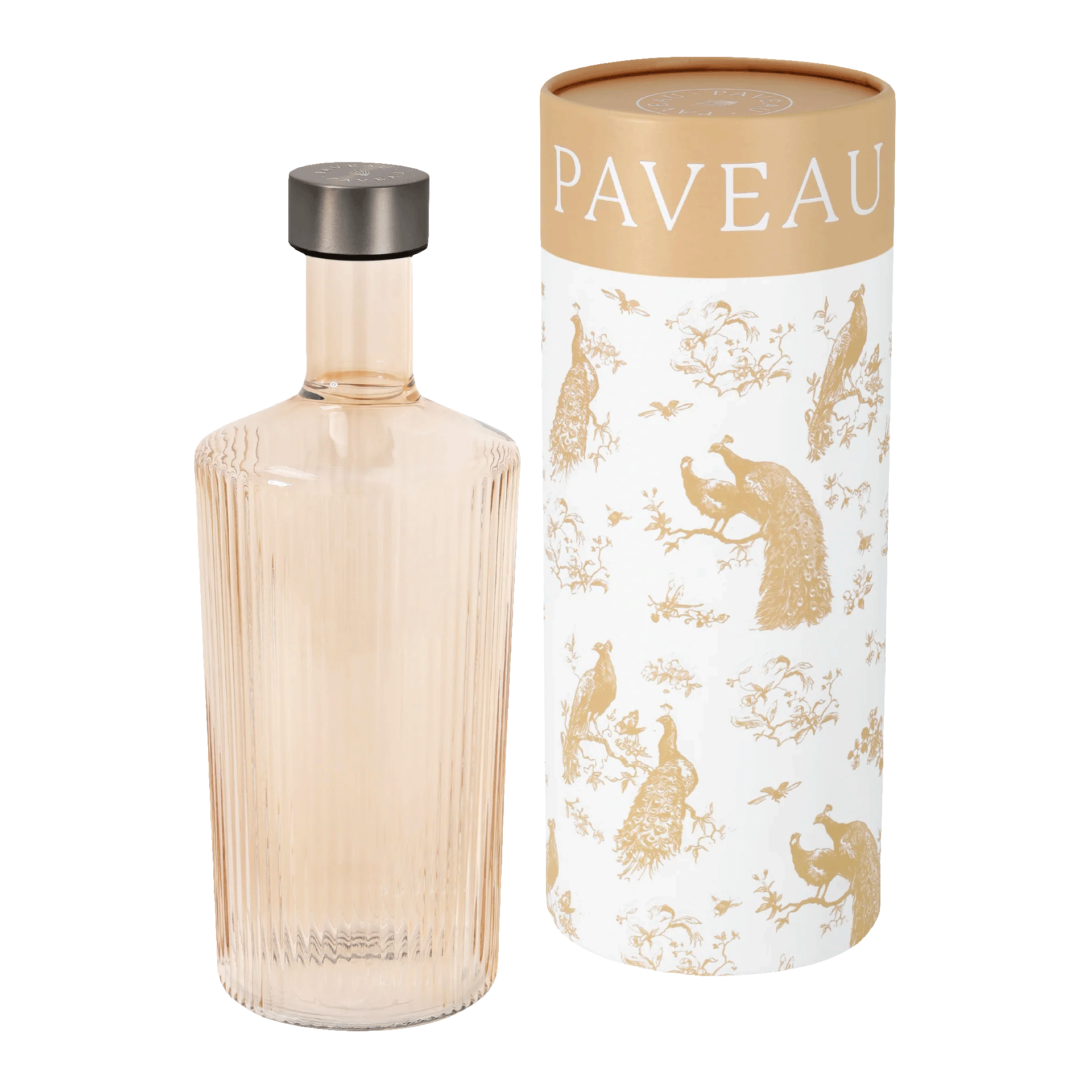 Glass bottle Bells 1.25 l, parfum, flasche, glas, pfirsich, gerippt