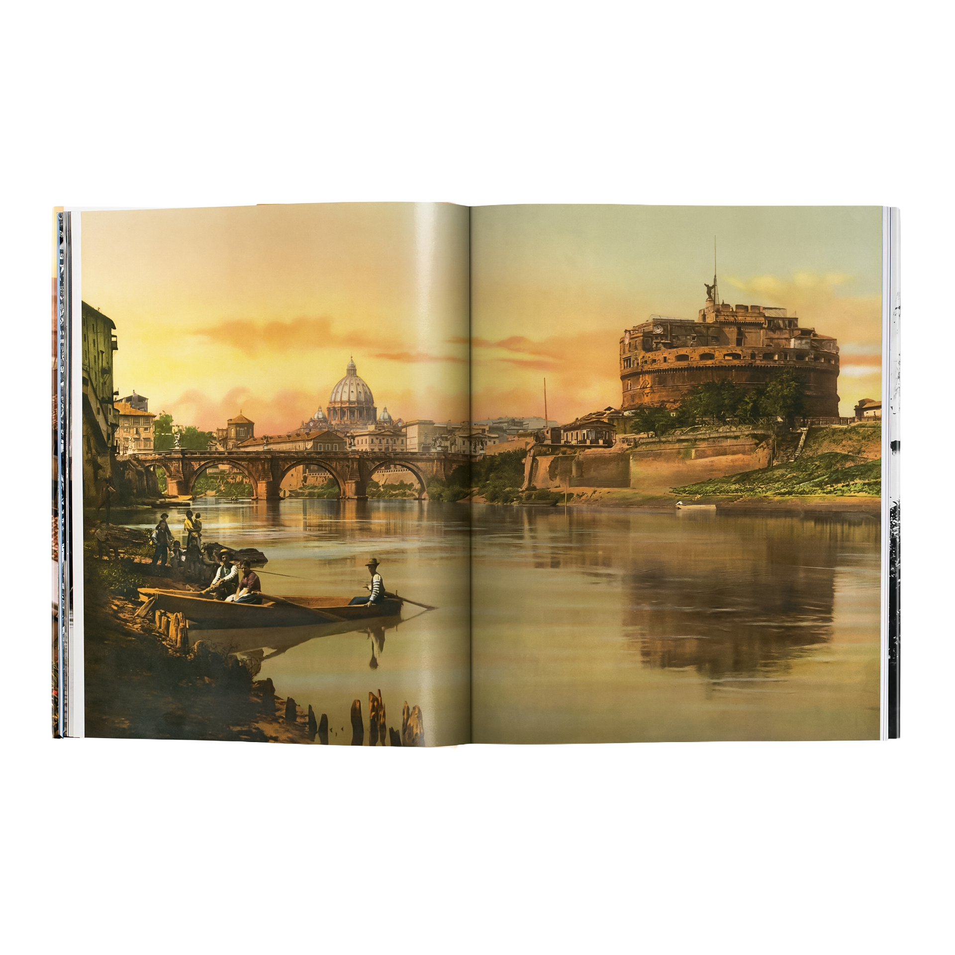 Coffee Table Book Rome, Stadtansicht, Fluss, Brücke, Dom, Turm