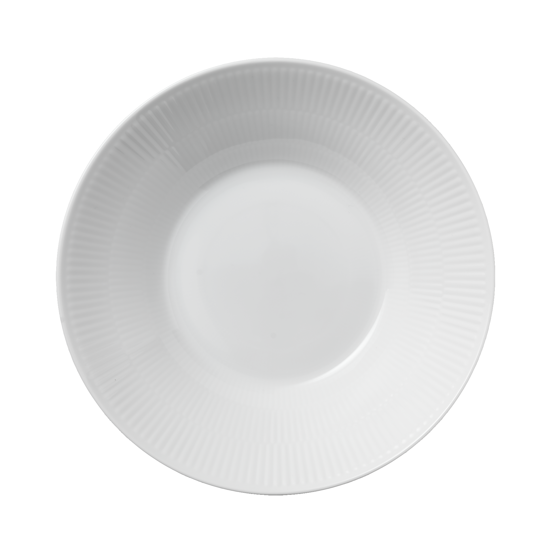 Royal Copenhagen Suppenteller Weiß Gerippt 24 cm