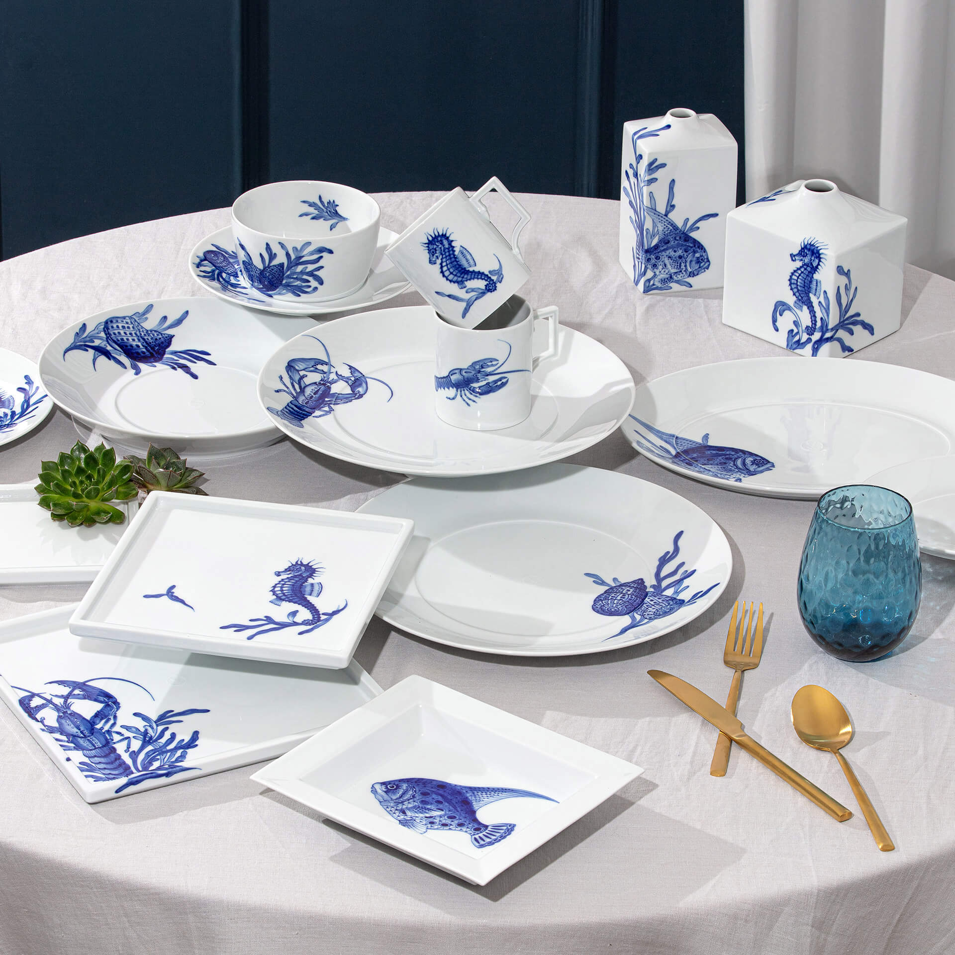 Meissen Cosmopolitan Blue Treasure Platte Fisch