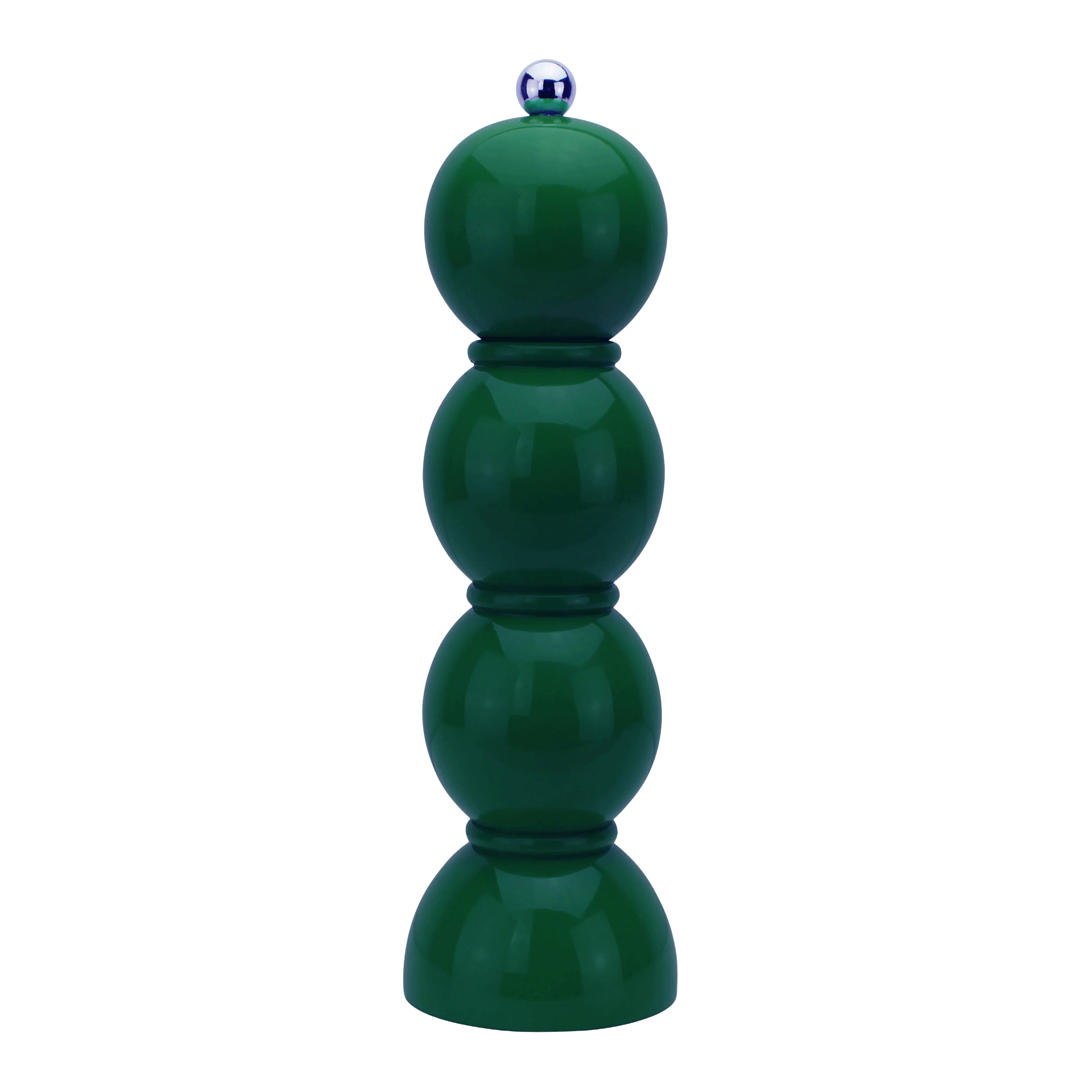 Salt- Pepper Mill racing green 24 cm, champignon, grün, holz, dreiköpfig, on-top-ball