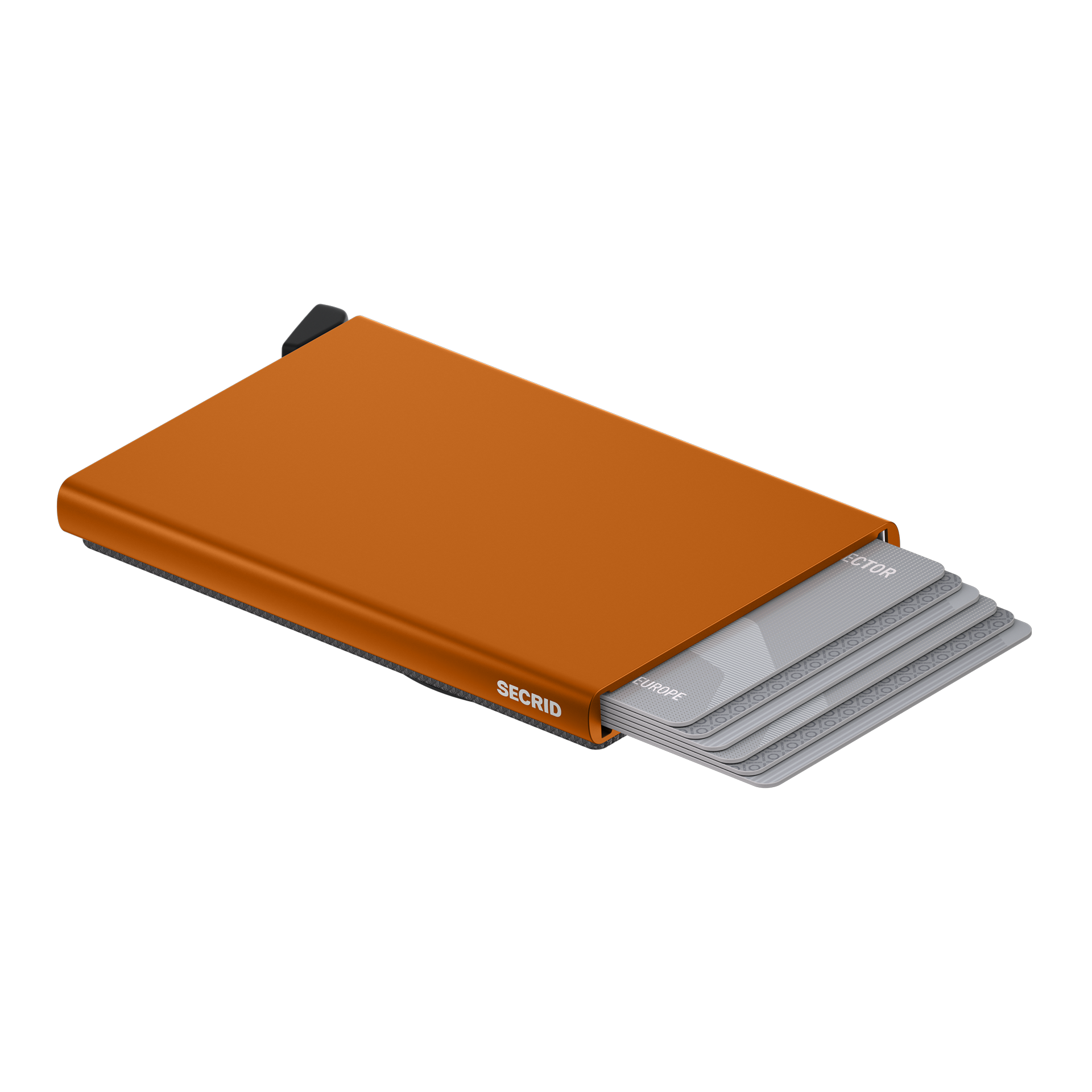 Cardprotector Orange, Brieftasche, Kartenhalter, Metall, Orange, gefaltet