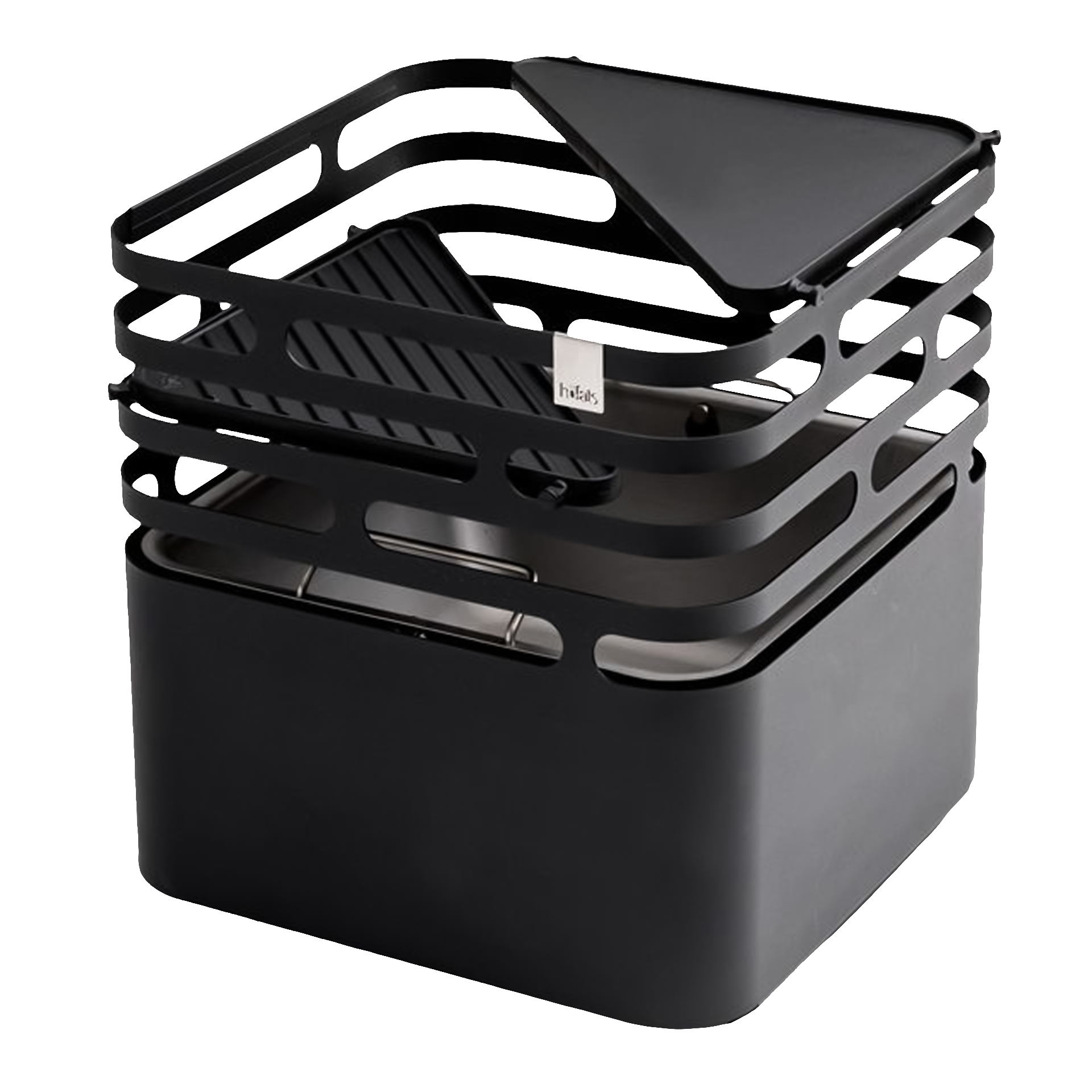 Plancha, Korbkorb, Küchenkorb, Aufbewahrungsbox, Schwarz, Stacking