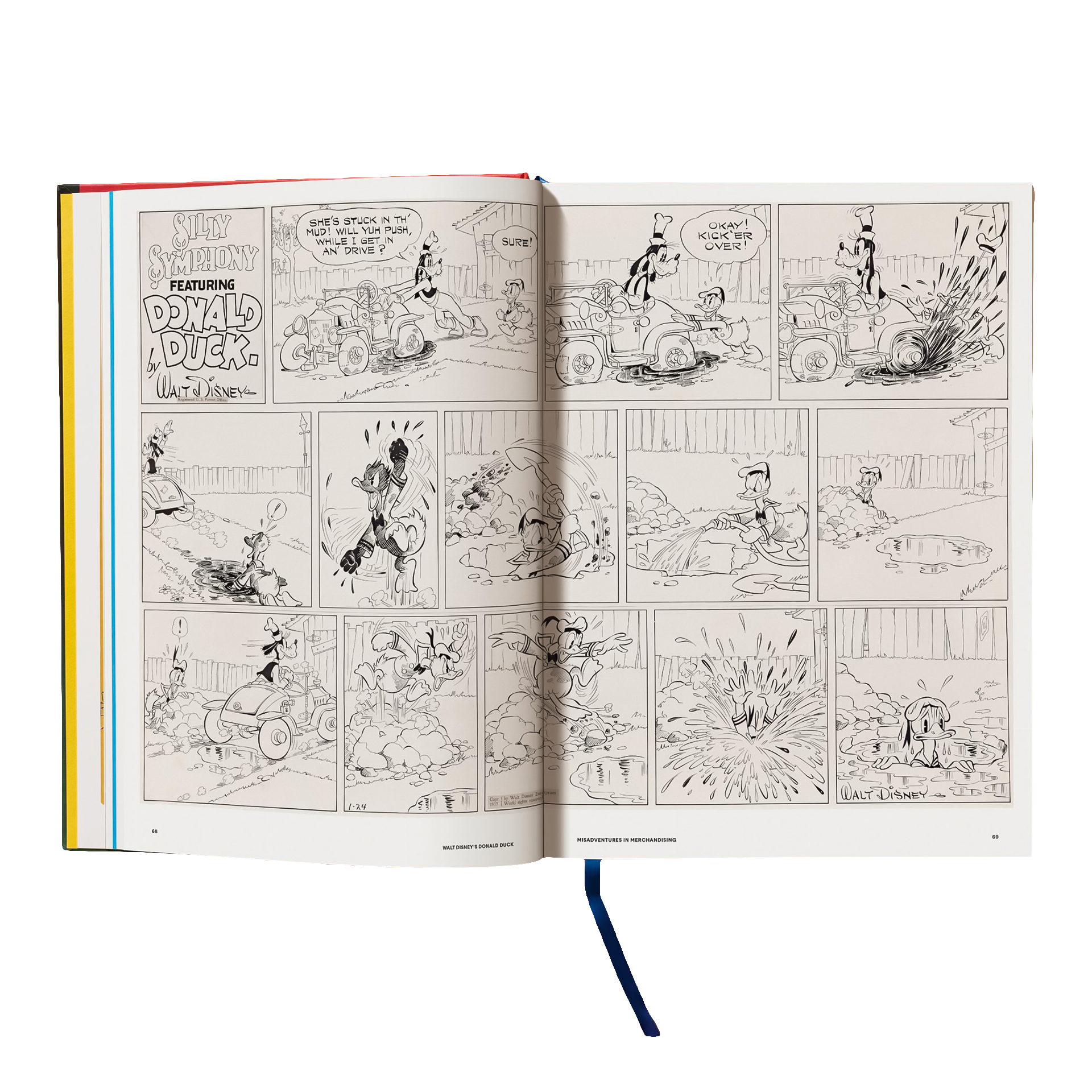 Coffee Table Book Walt Disney's Donald Duck. The Ultimate History, Comic, Donald Duck, Cartoon, Open book, Panels