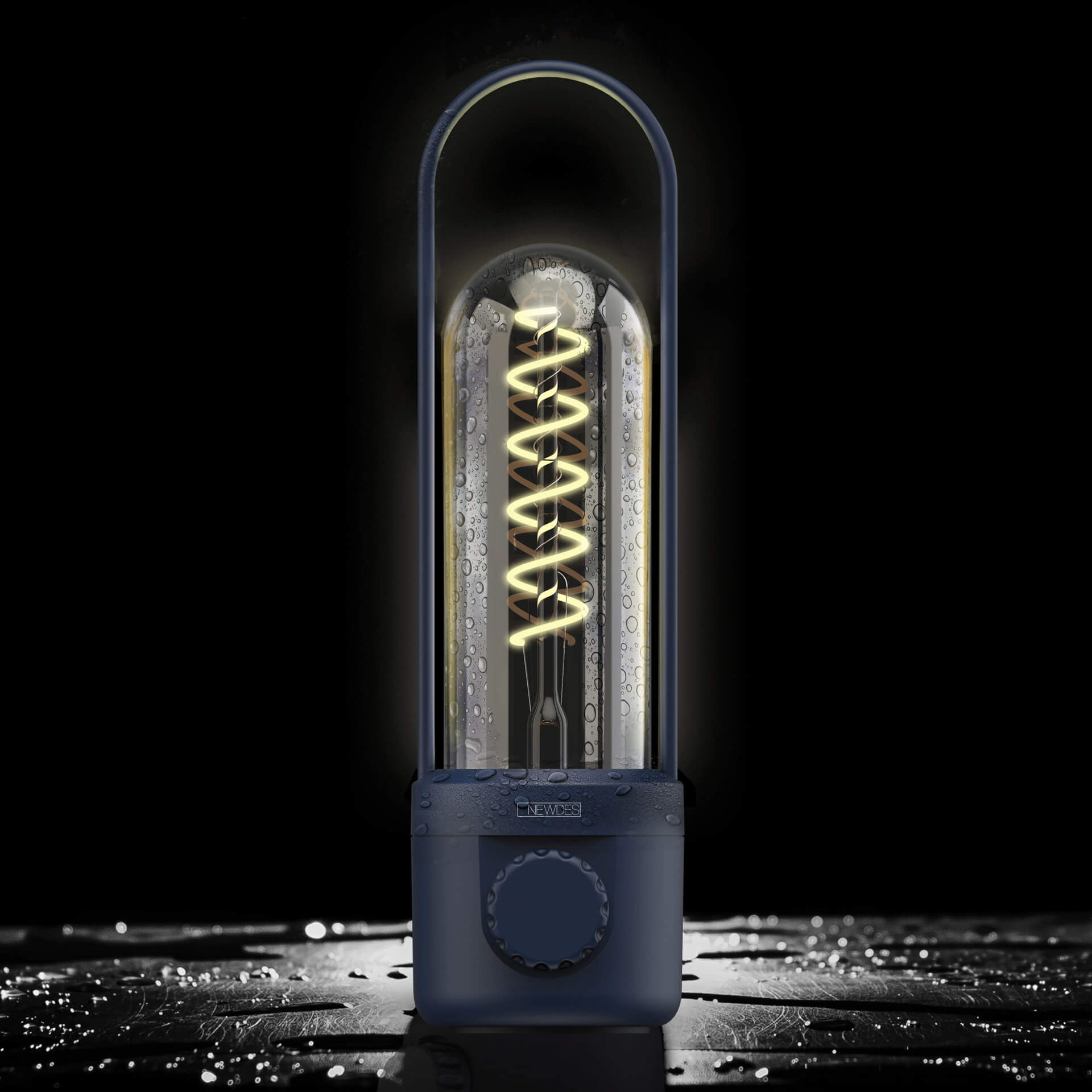 Newdes Outdoorleuchte COIL ozeanblau