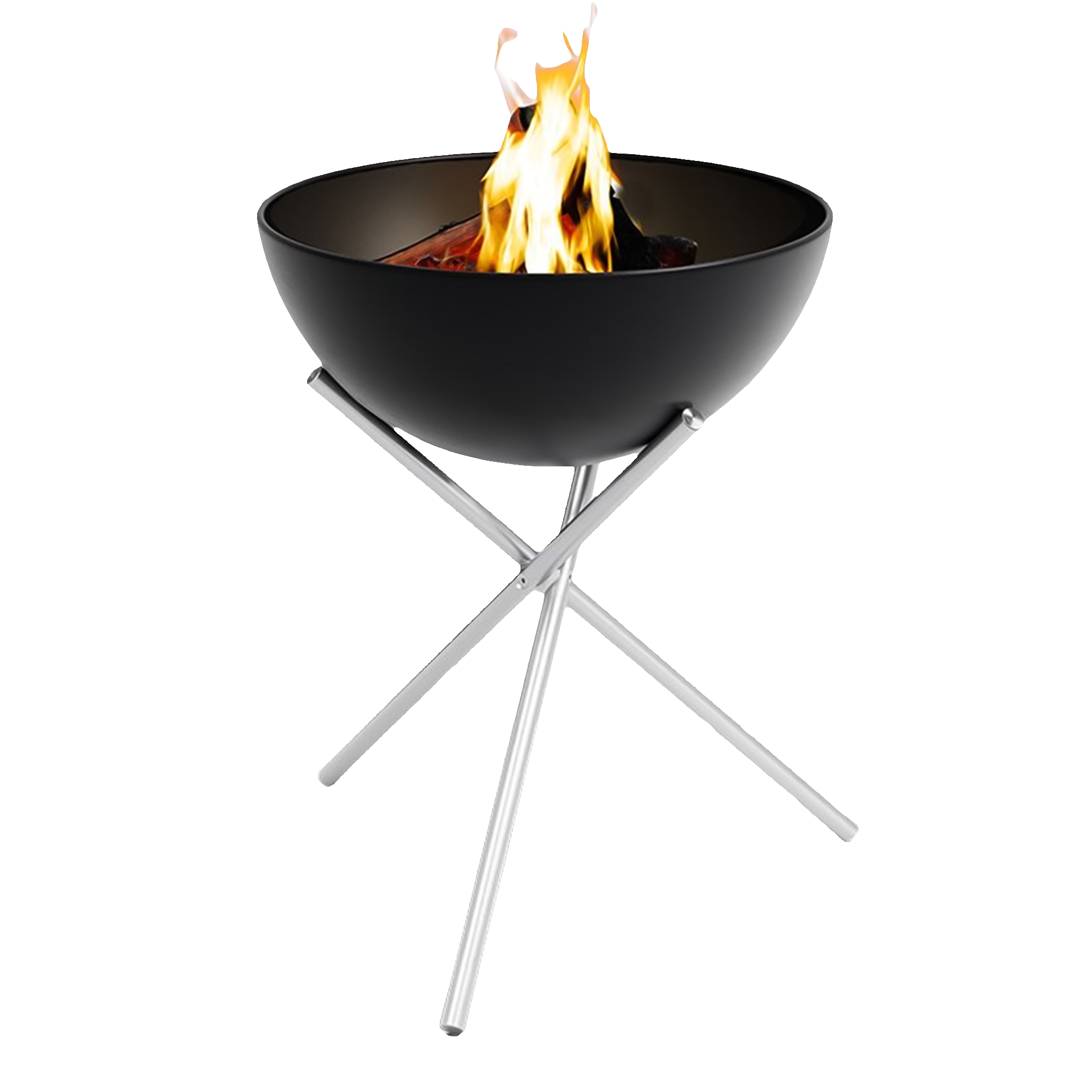 Fire Bowl 70 with tripod, Grill, Schale, Holzkohlegrill, Stahlbeine, Feuer