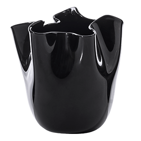 Venini Fazzoletto Vase Black