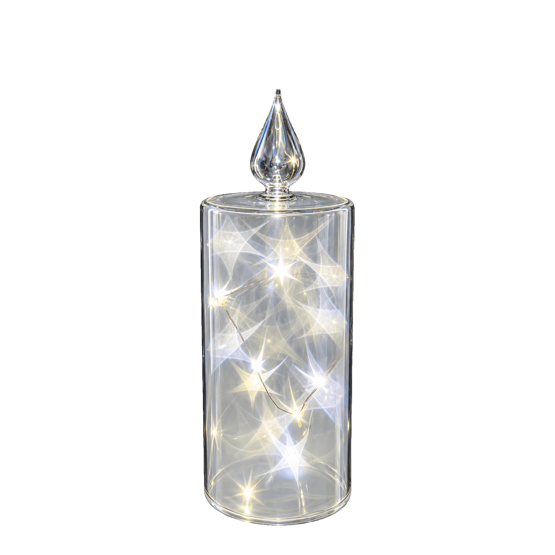 Wirtz LED Glaskerze Klar 24 cm
