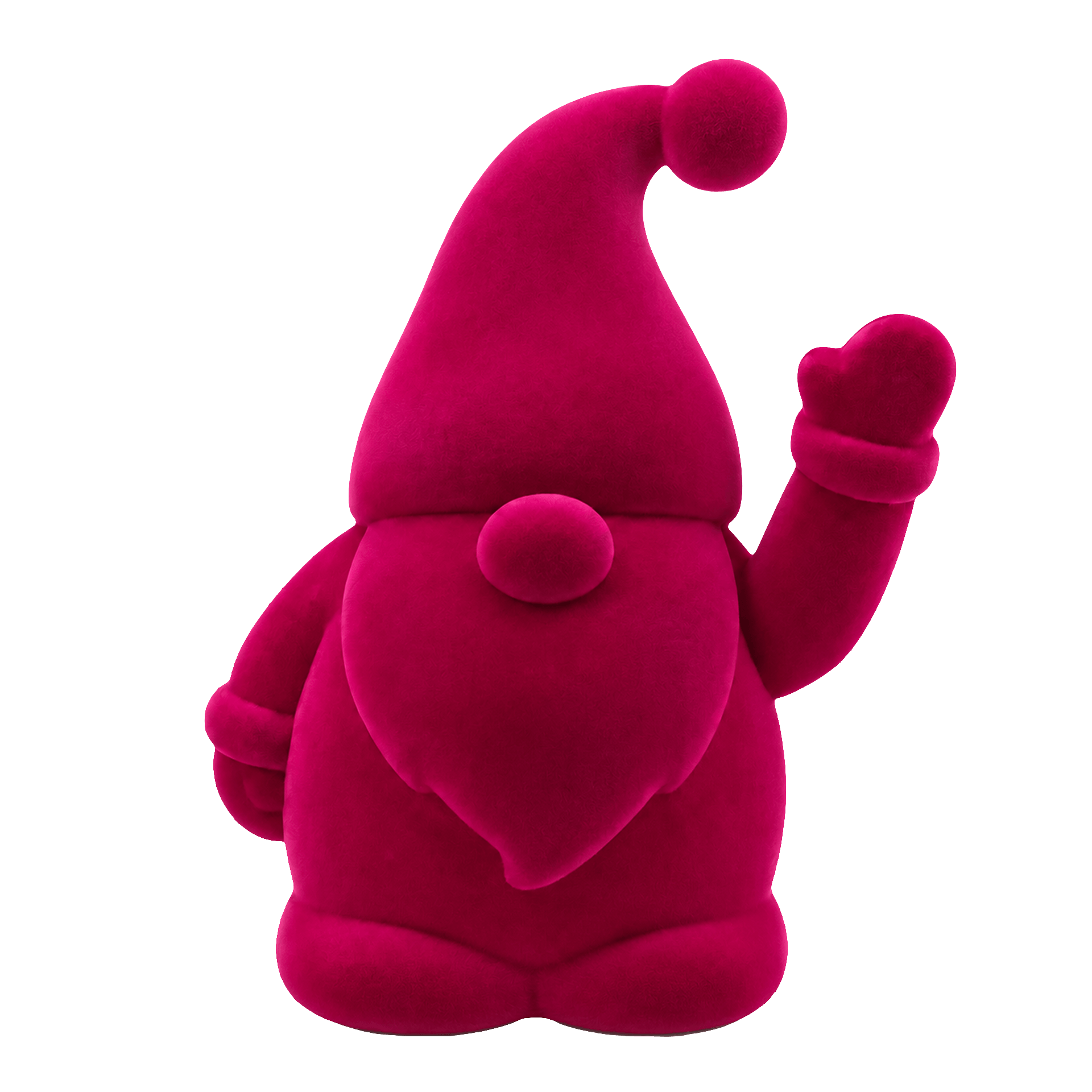 Winke-Wichtel Samt Pink 16,5 cm