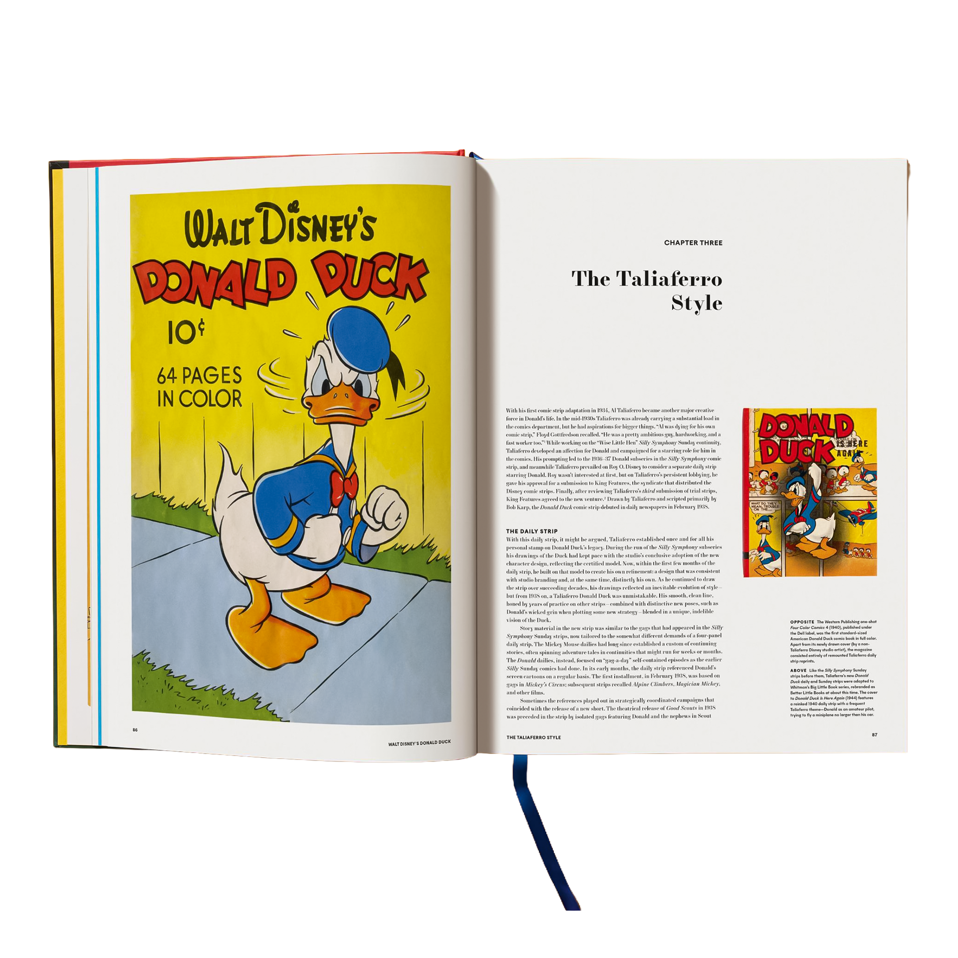 Coffee Table Book Walt Disney's Donald Duck. The Ultimate History, Donald Duck-Poster, Disney-Comic, Gelbes-Poster, Cartoon-Figur, Ente-Illustration