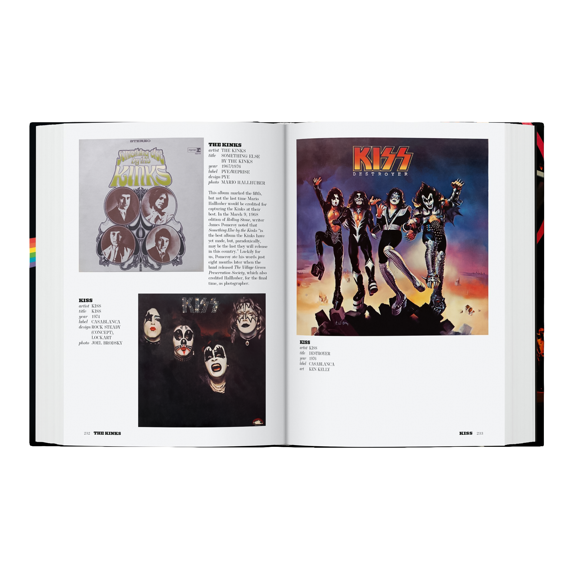 Coffee Table Book Rock Covers, Kiss Album, Band-Mitglieder, Albumomlage, Rock-Poster, Fotografische Anordnung