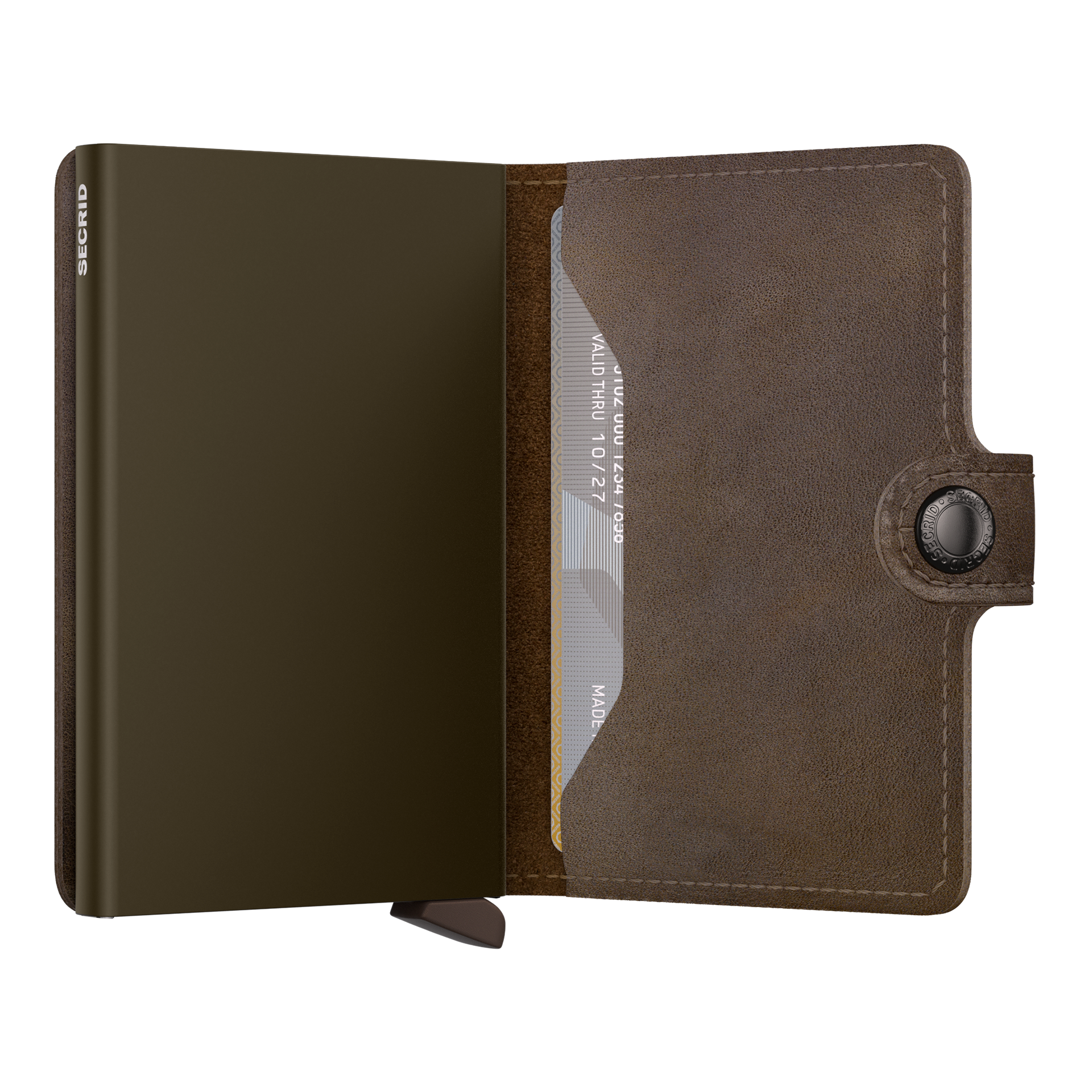 Secrid Miniwallet Vintage Eiche, wallet, cardholder, Leder, braun, nahtstiche