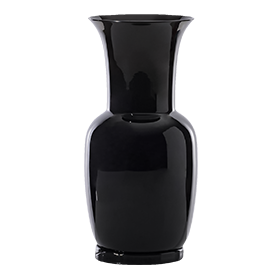 Opalino Vase Schwarz