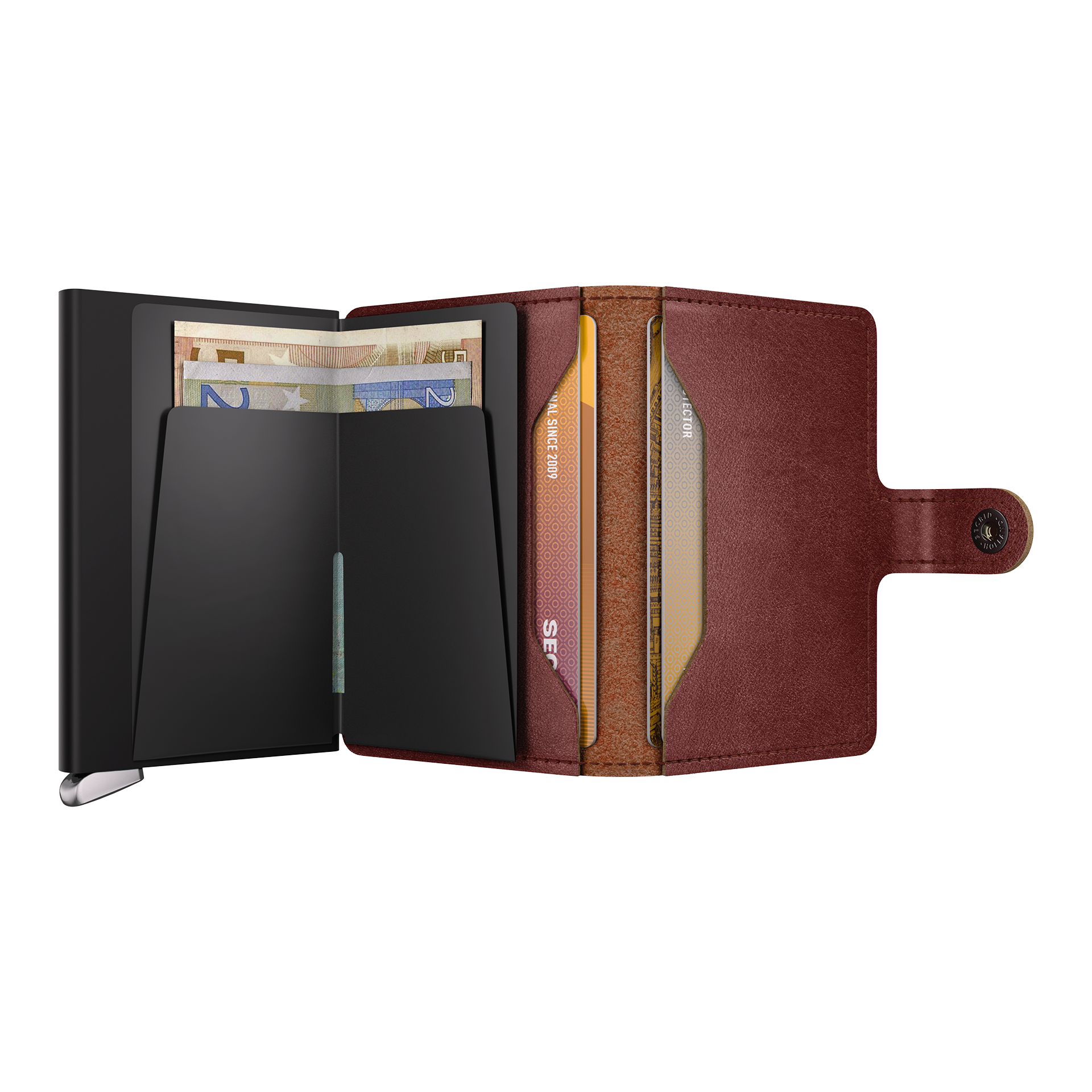 Premium Miniwallet+ Brown, geldbörse, wallet, leder, kartenfächer, geldscheinfach