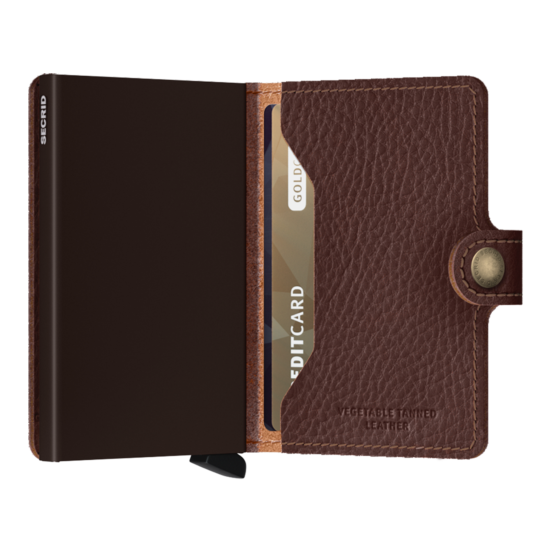 Secrid Slimwallet  Veg Espresso/Braun, wallet, cardholder, braun, Leder, Fächer