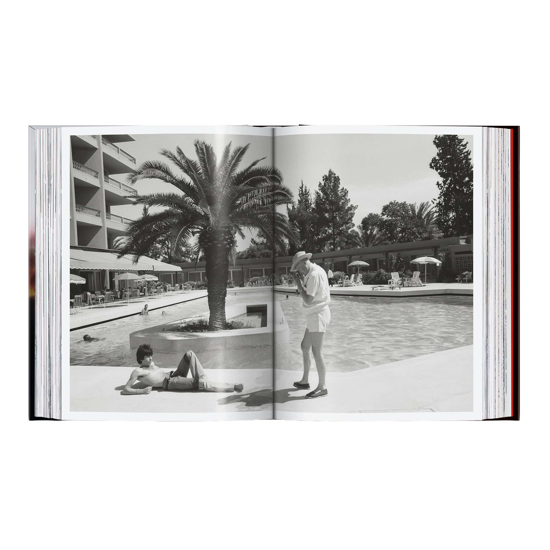 Coffee Table Book The Rolling Stones, Pool, Palm Tree, Lounge, Mann mit Hut, Sonnenschirm
