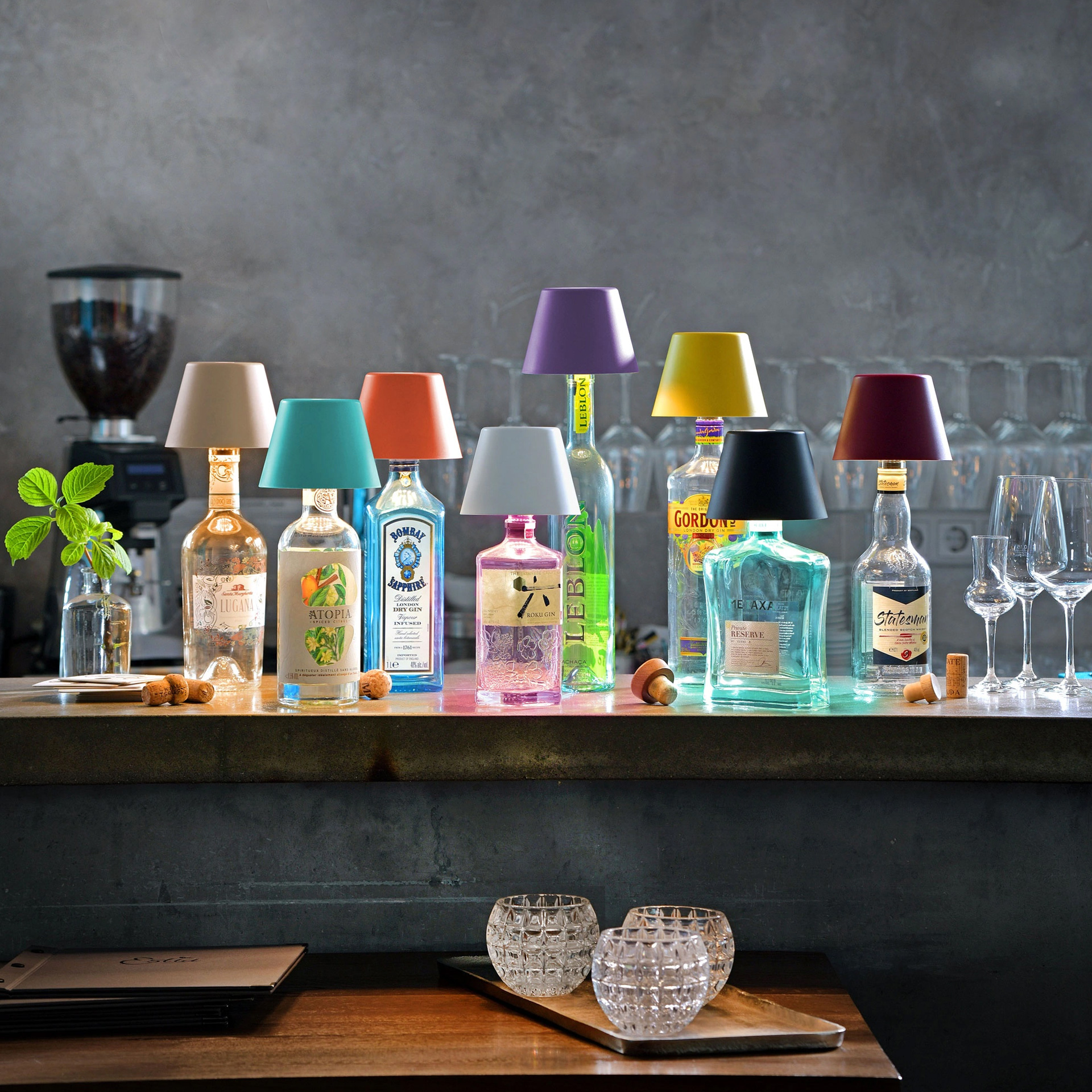 LED Bottle Light Dimmable Grey