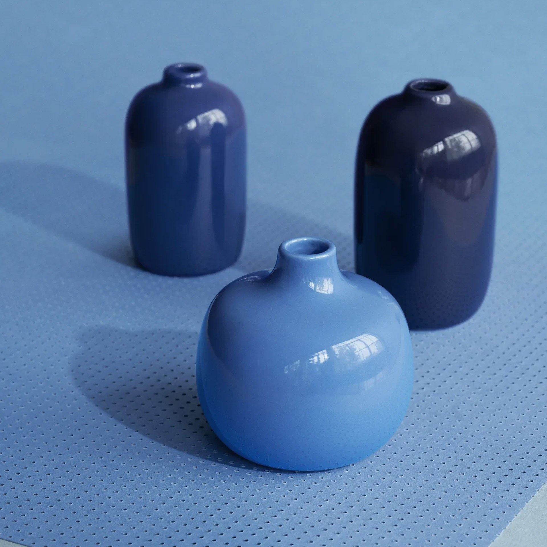 Vase Blue Set of 3