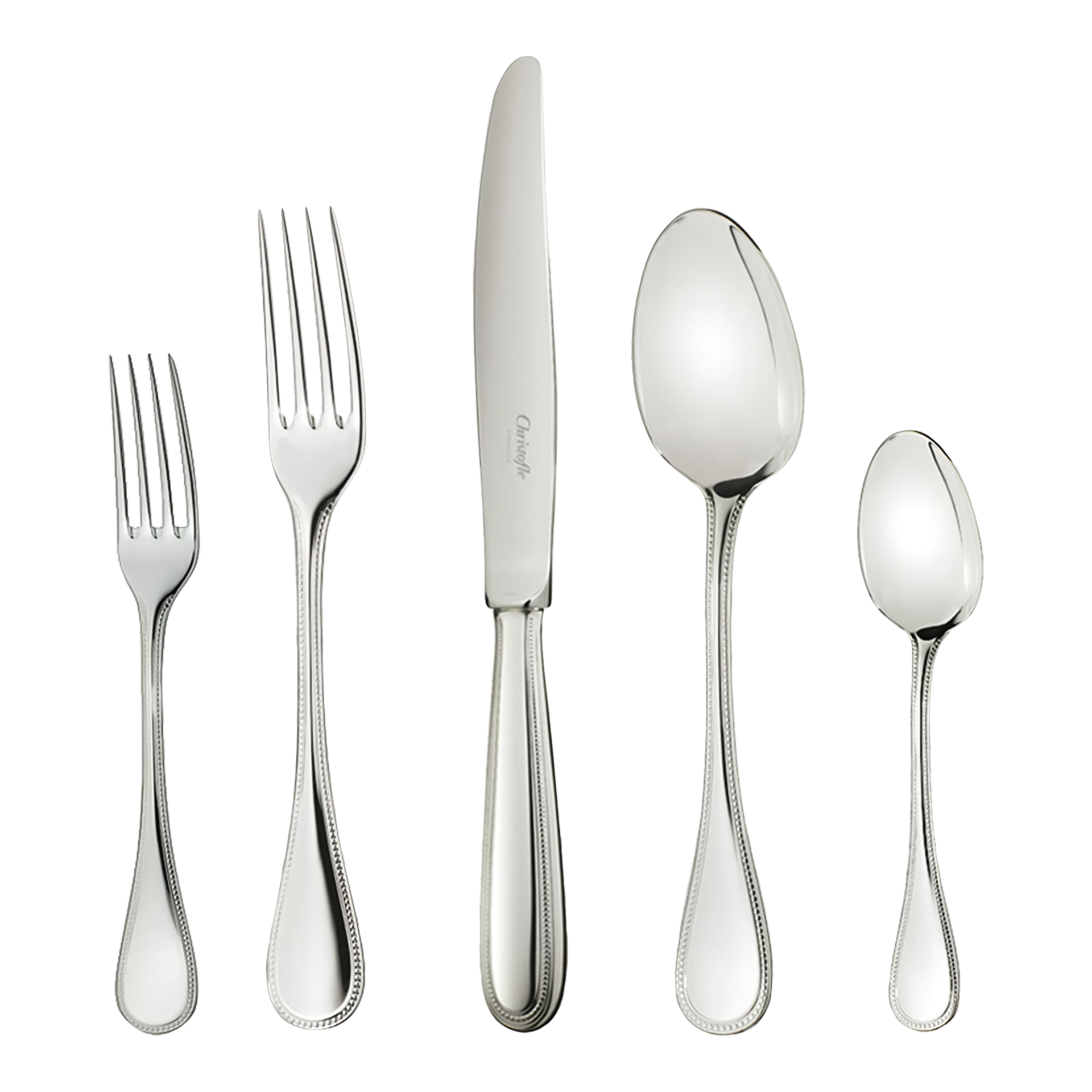 Christofle Besteckset Perles Edelstahl