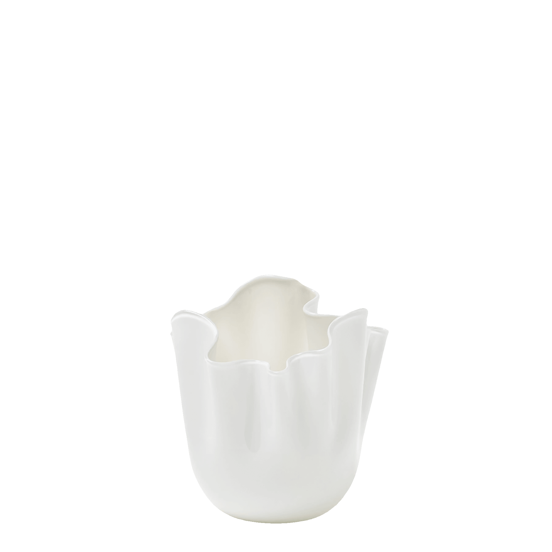 Venini Fazzoletto Vase Snow 13 cm