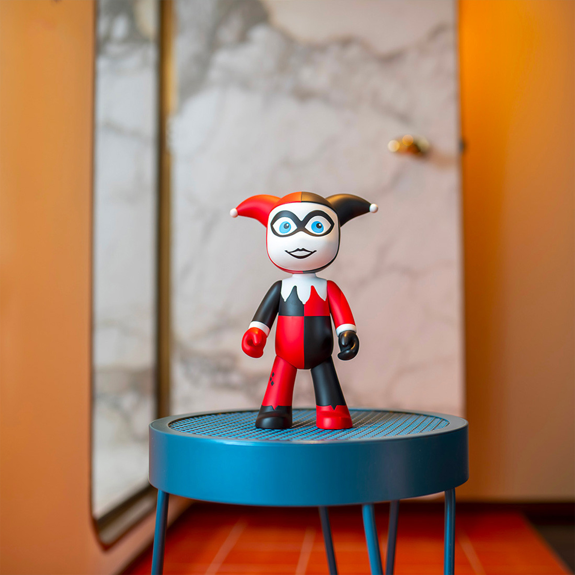 Harley Quinn 25 cm, Clownfigur, Harlekink, Kunststoffspielzeug, Figur, Kernfarben