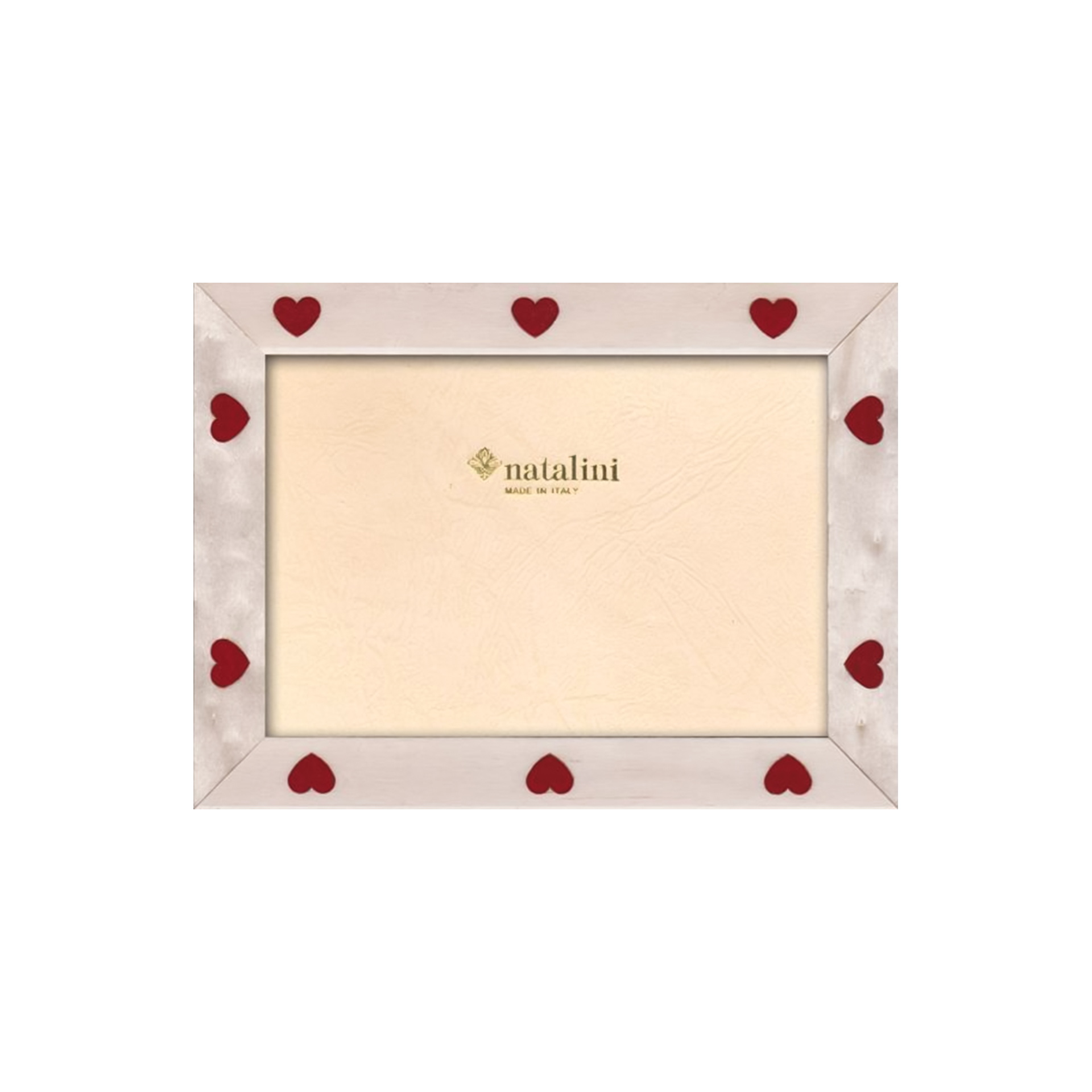 Picture Frame Bianchi 13x18 cm, Herzrahmen, Kartenrahmen, Rahmen, Herzmuster, natalini Rahmen