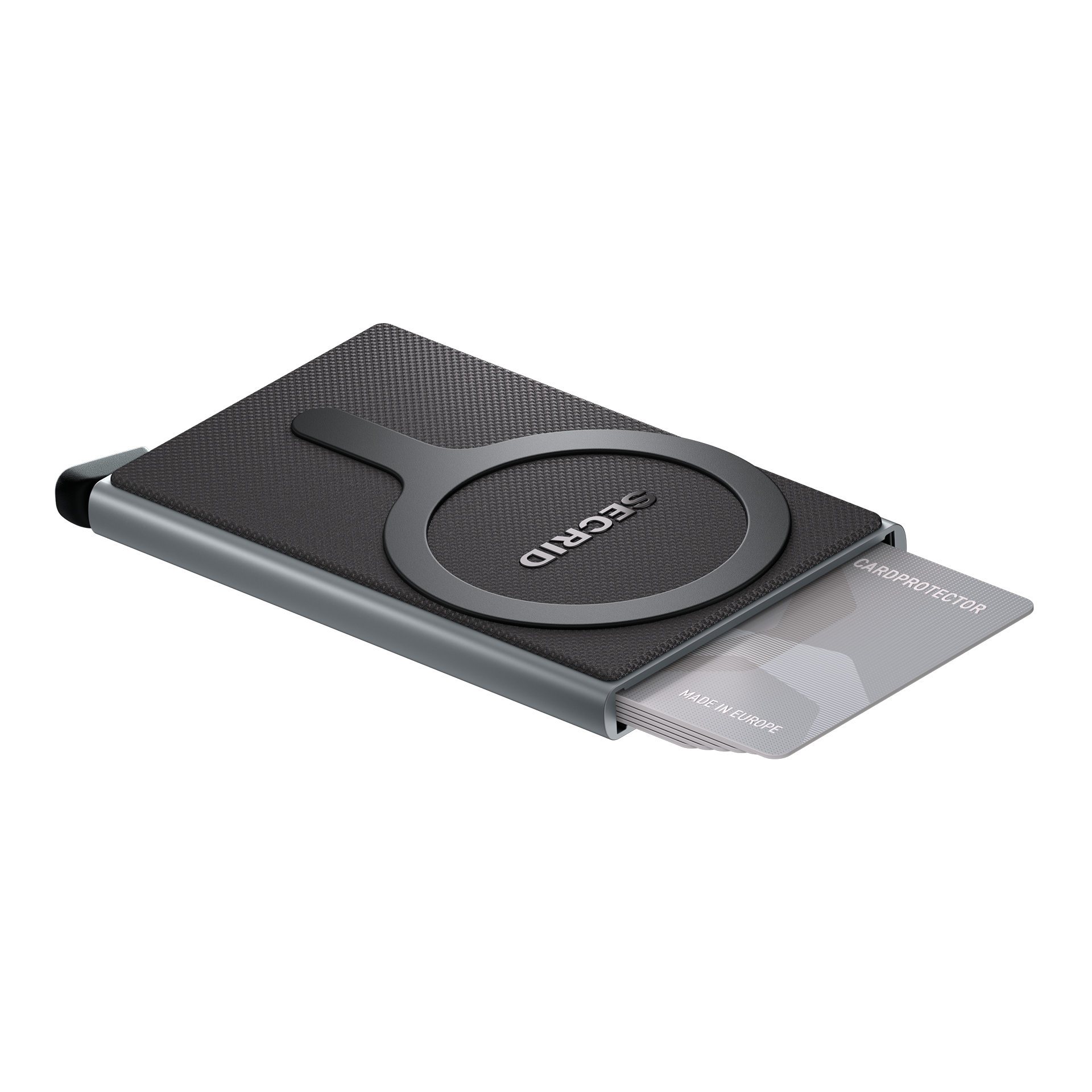 Cardprotector Titanium, portemonnaie, kärtchenprotektor, RFID, magnetring, kohlenstoffmuster