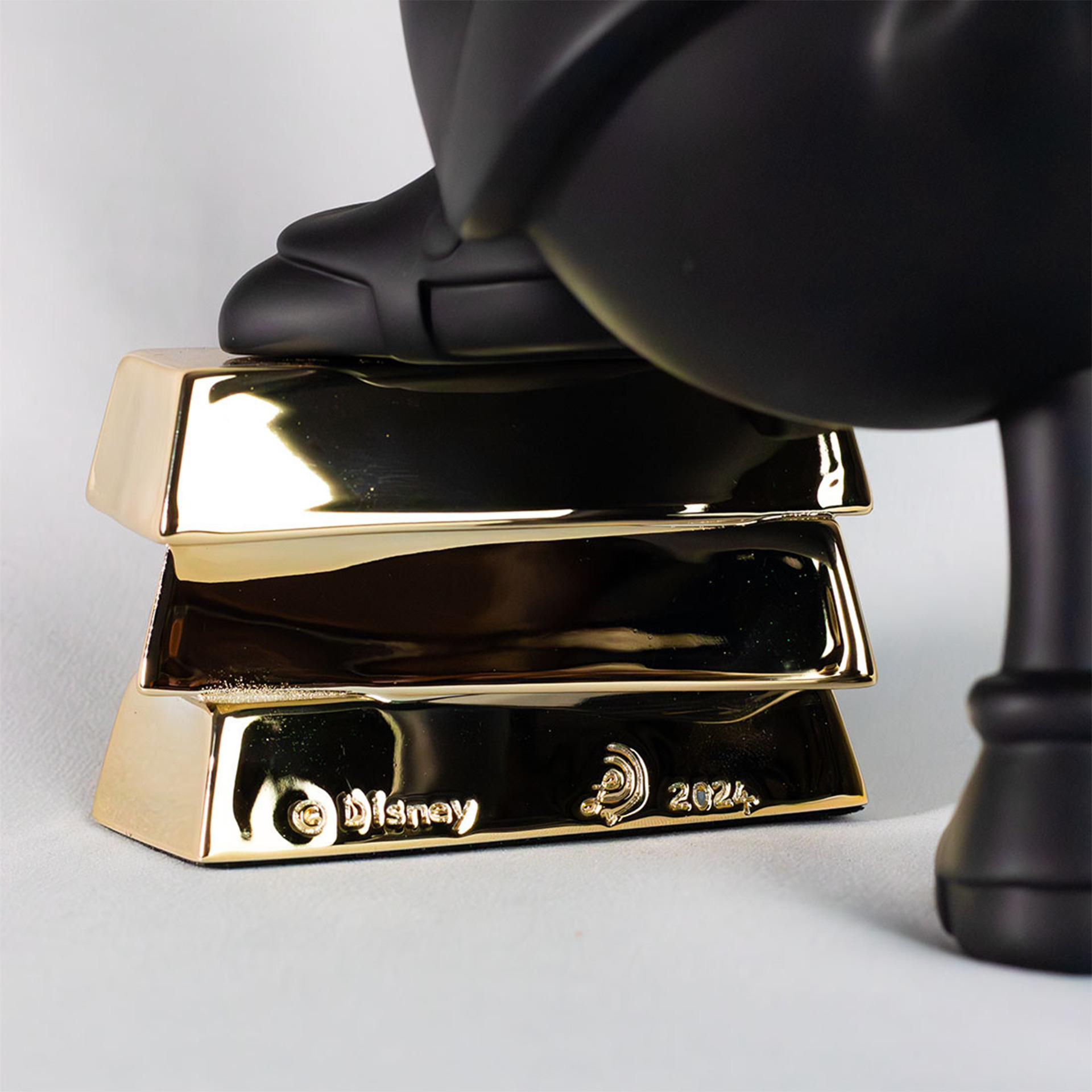 Uncle Scrooge with ignots schwarz & gold 30 cm, gold, stapel, blokke, figur, Disney