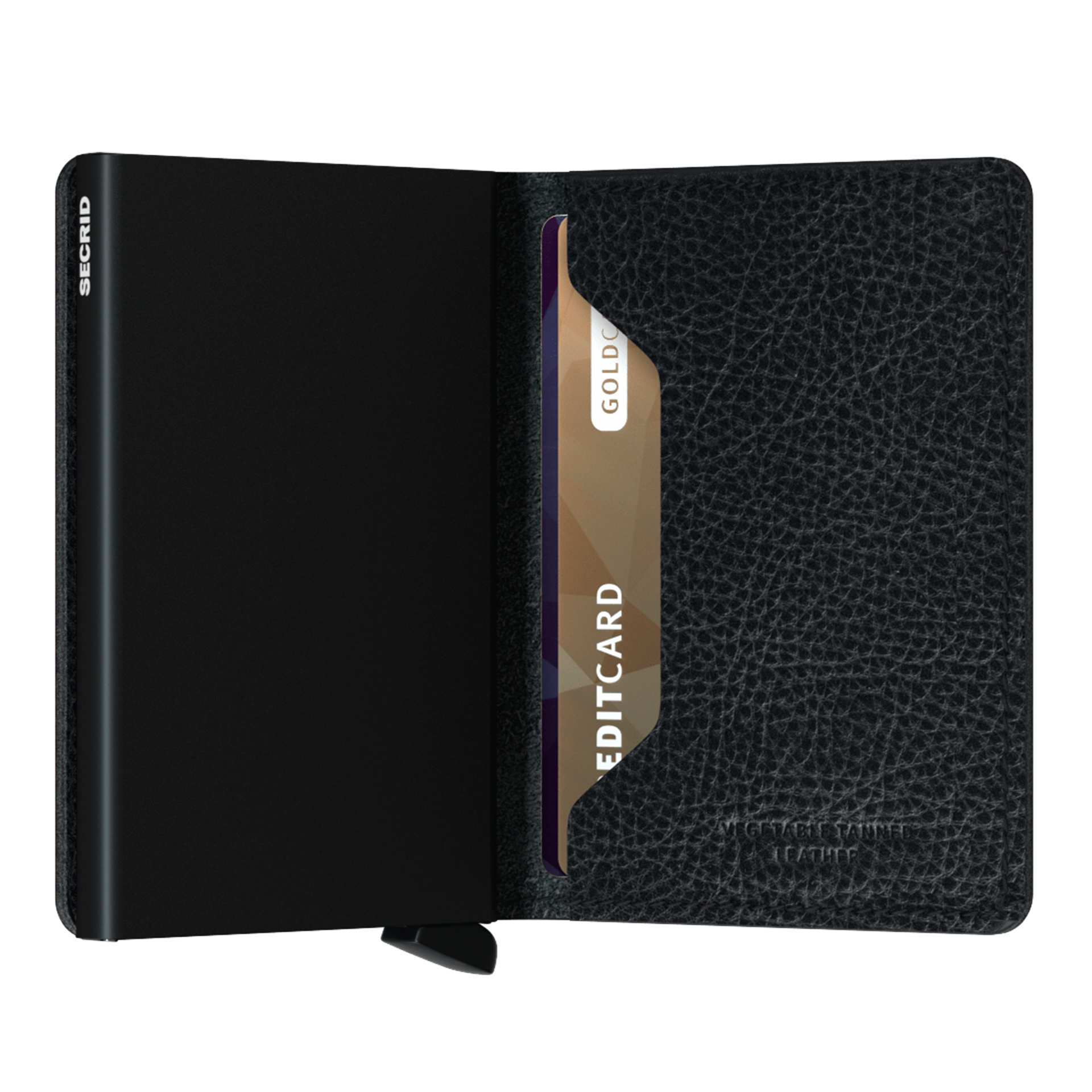 Secrid Slimwallet Veg Schwarz/Schwarz, wallet, karteinhalt, creditcard, leder, schwarz