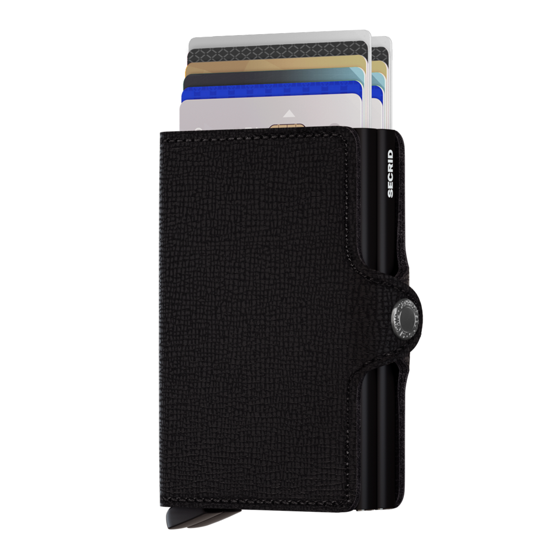 Twinwallet Black, Kreditkartenhülle, Geldbörse, Wallet, Mehrfachkartenhalter, Kartenverschluss