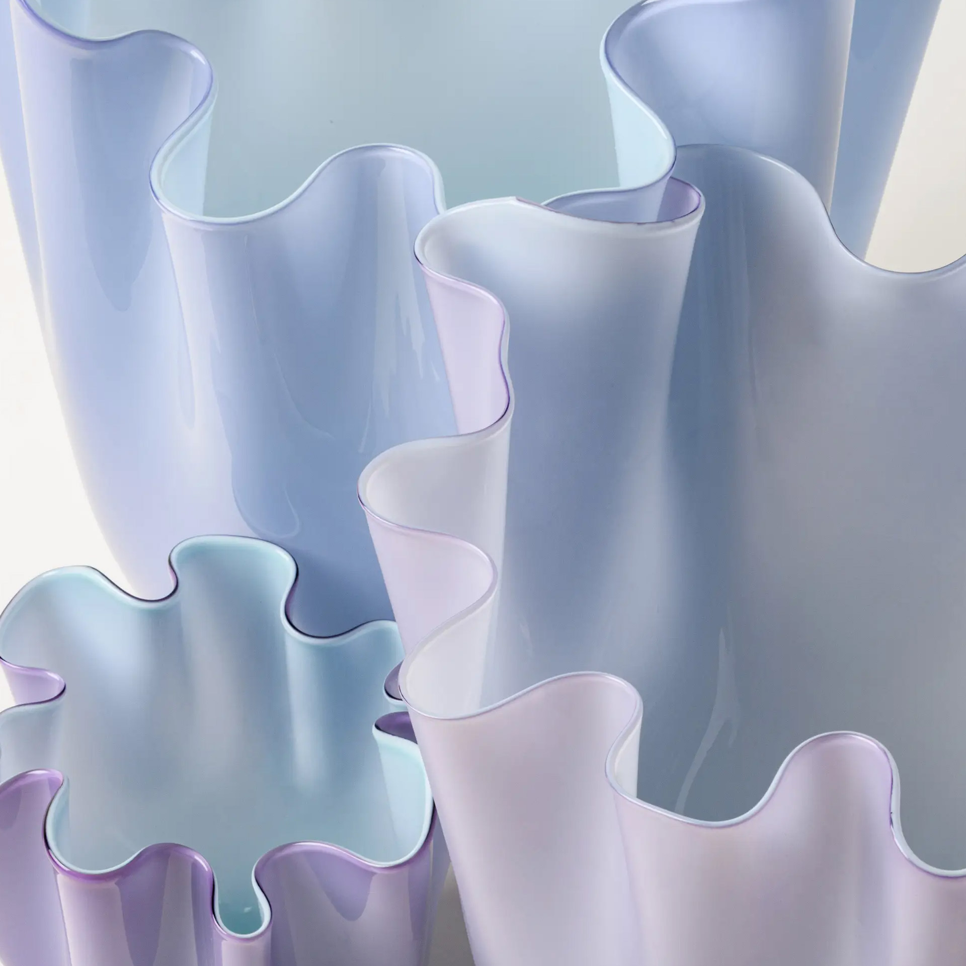 Vase Lilla Menta 24 cm, plastic, rinse?, wavy, pastell, skulptur