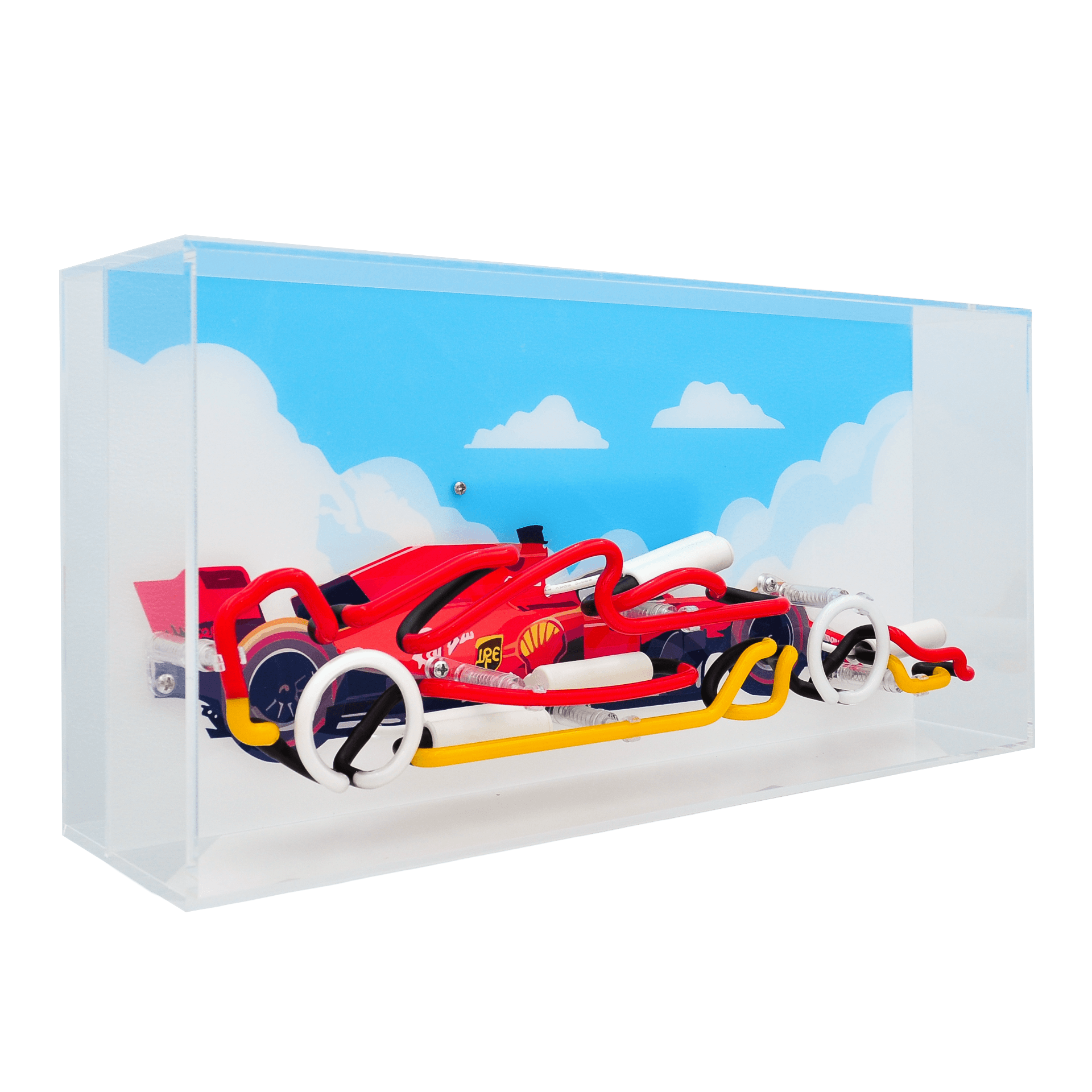 Neonschild Formel1 Rennwagen