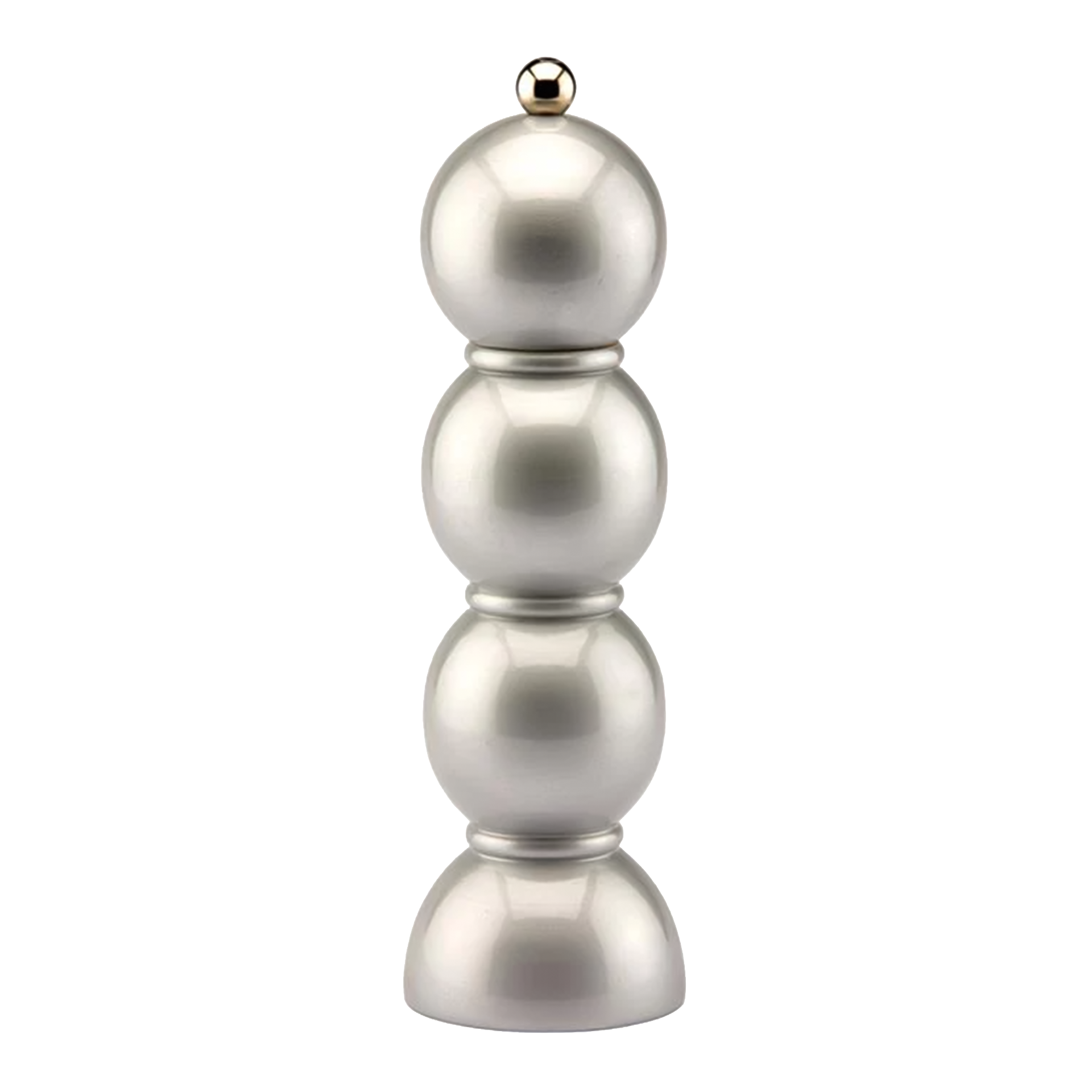 Salt- Pepper Mill silver 24 cm, Deko-Objekt, Standleuchte, Kugel-Form, Metallic, Silber
