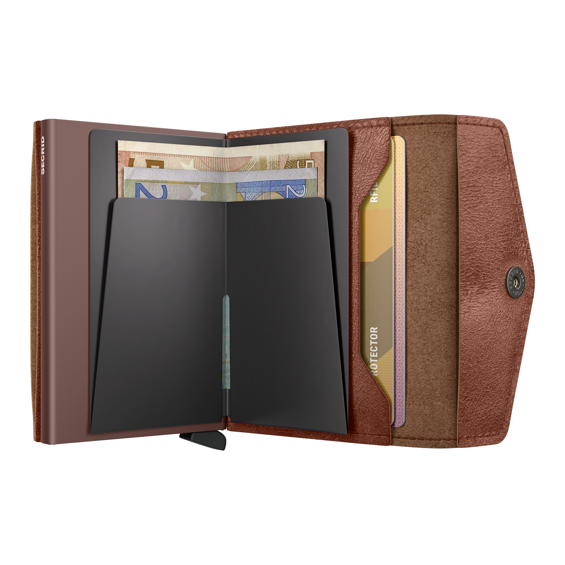 Envelope Wallet Cognac, Geldbörse, Brieftasche, Kartenfächer, Leder, Geldscheine