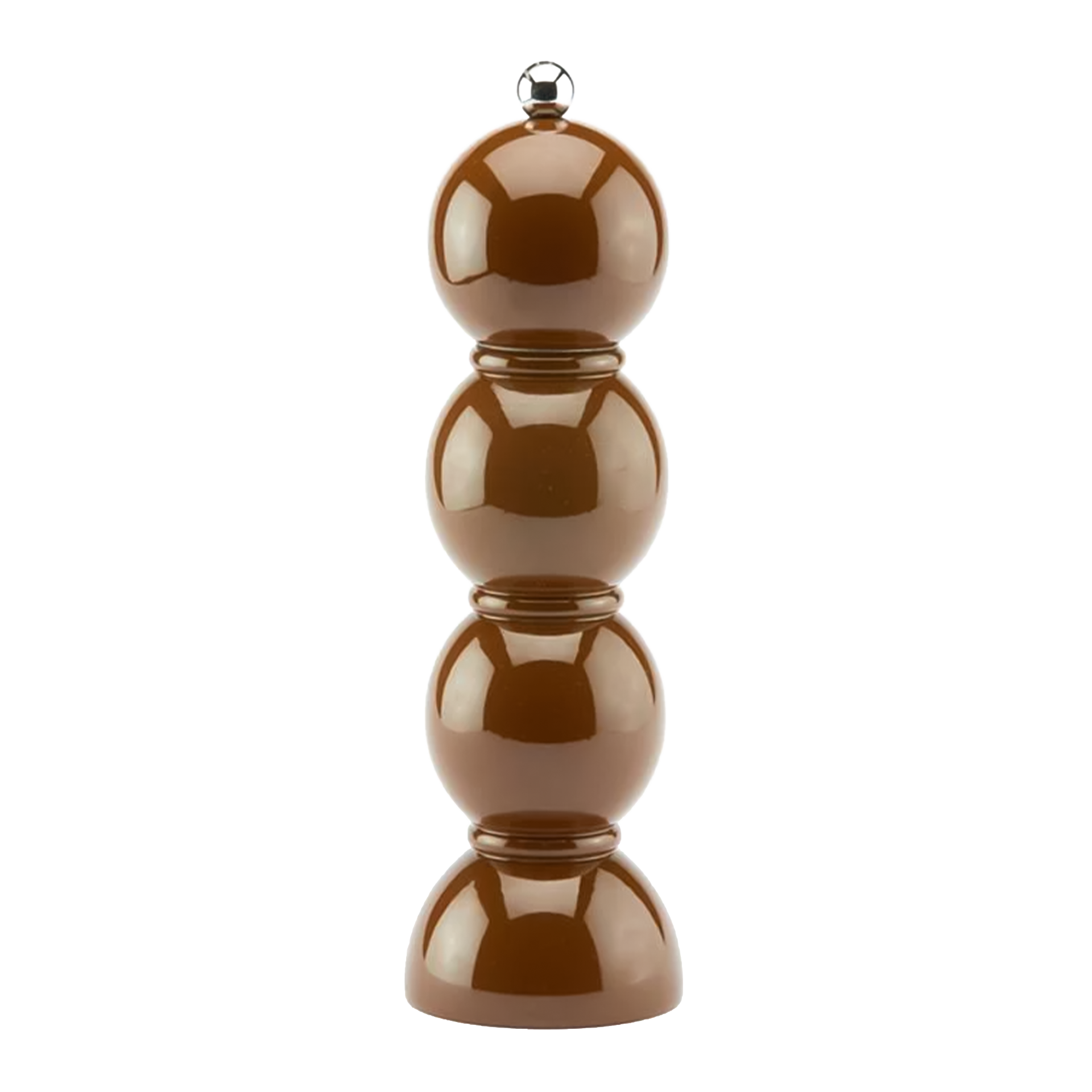 Salt- Pepper Mill chocolate 24 cm, Schwerkegel, Holz, Braun, Kugelstab, Dekoration